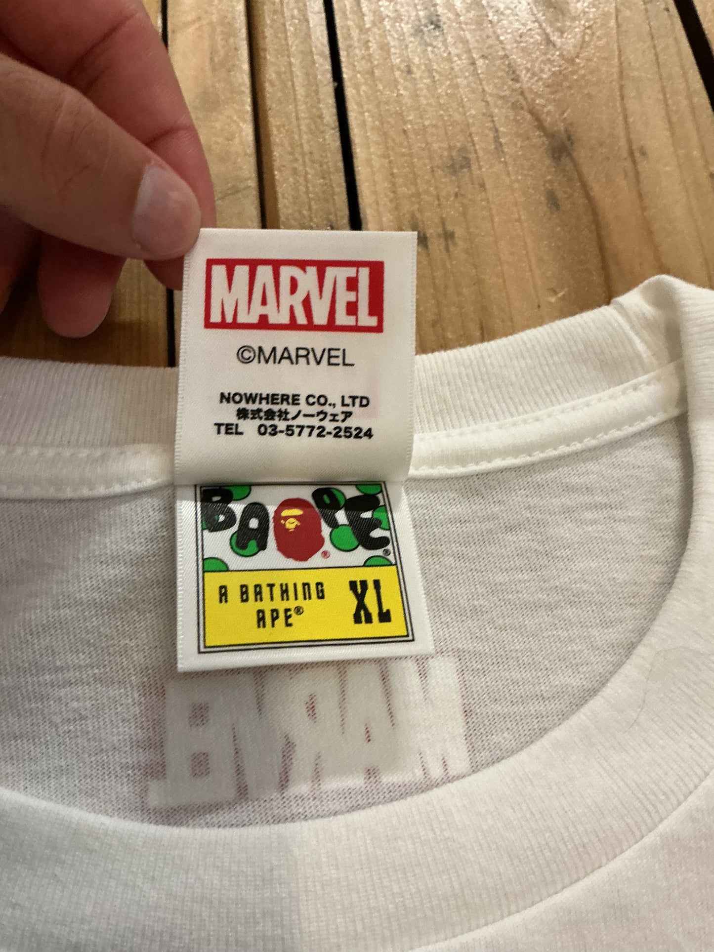 Marvel x BAPE Camo Black Widow Tee 'White'