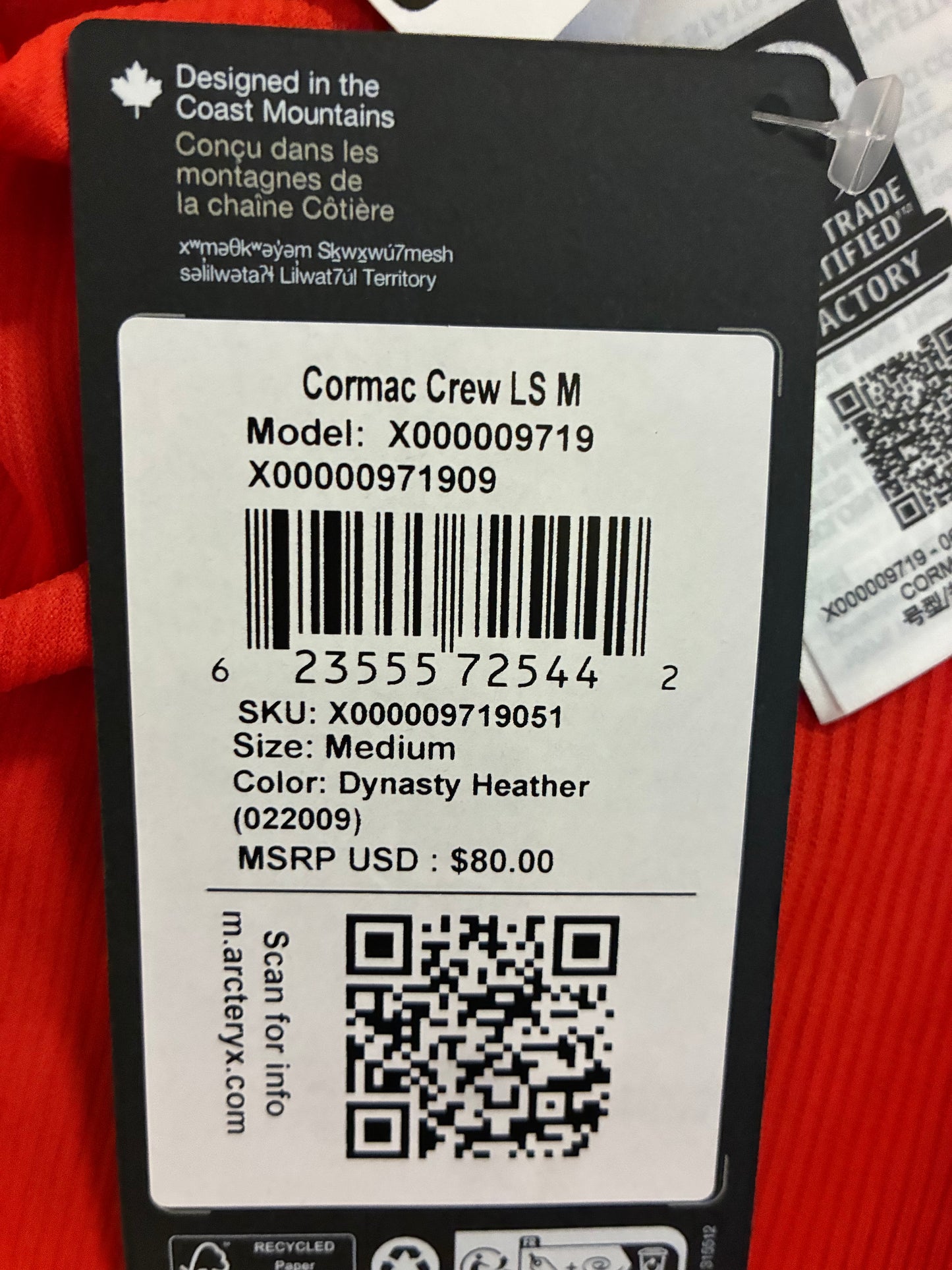 Arc’teryx Cormac Crew LS ‘Dynasty Heather’