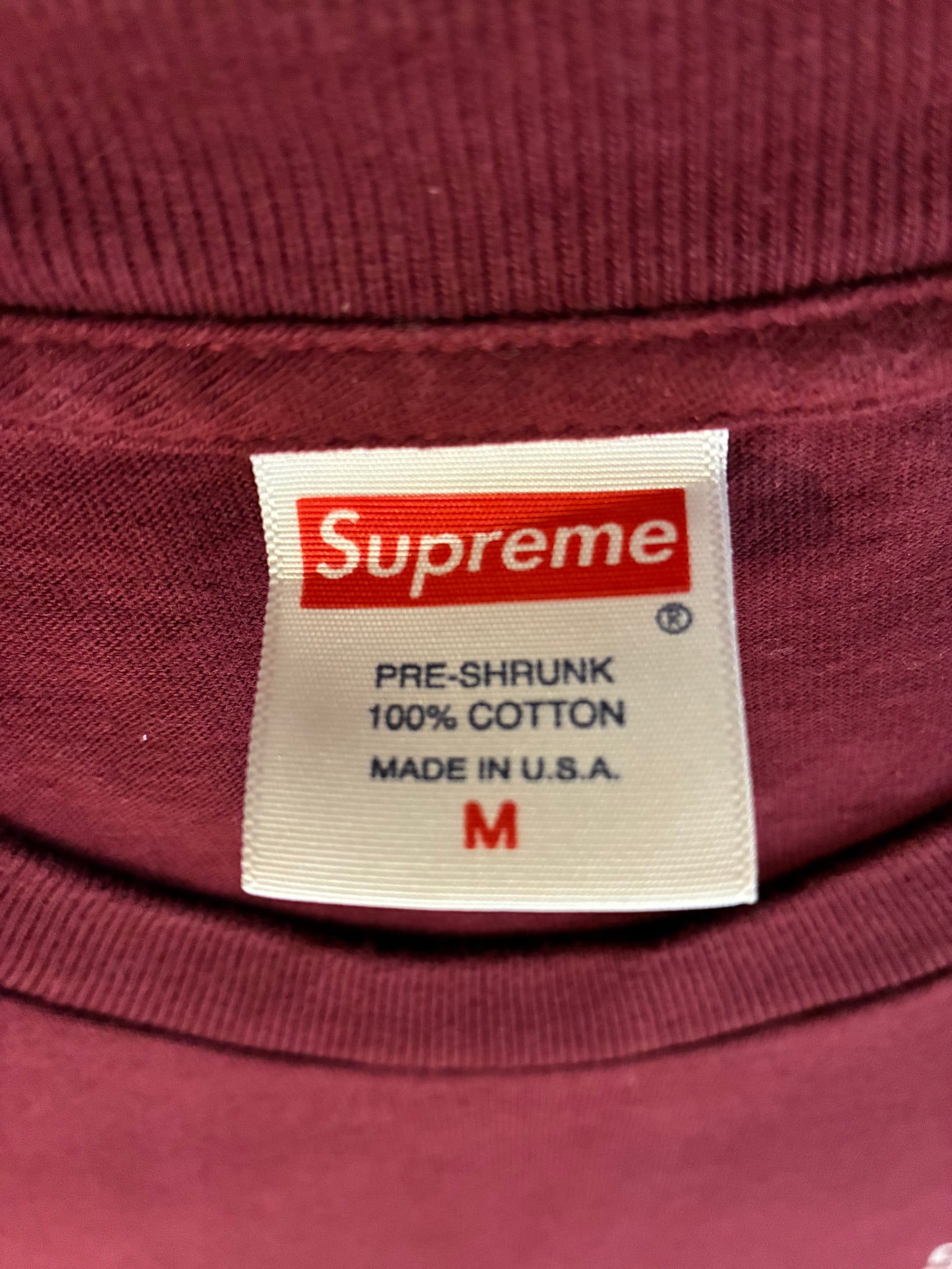 Supreme x Joel-Peter Witkin Mother and Child Tee ‘Burgundy’ (Pre-Owned)