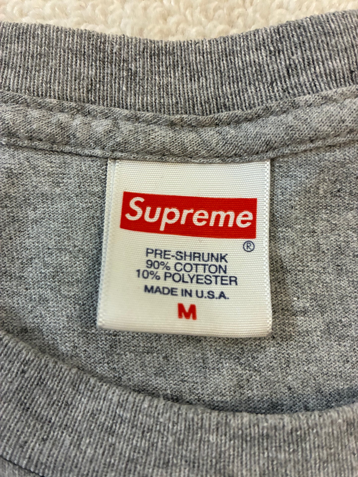 Supreme Not Sorry Tee ‘Heather Grey’ (Pre-Owned)