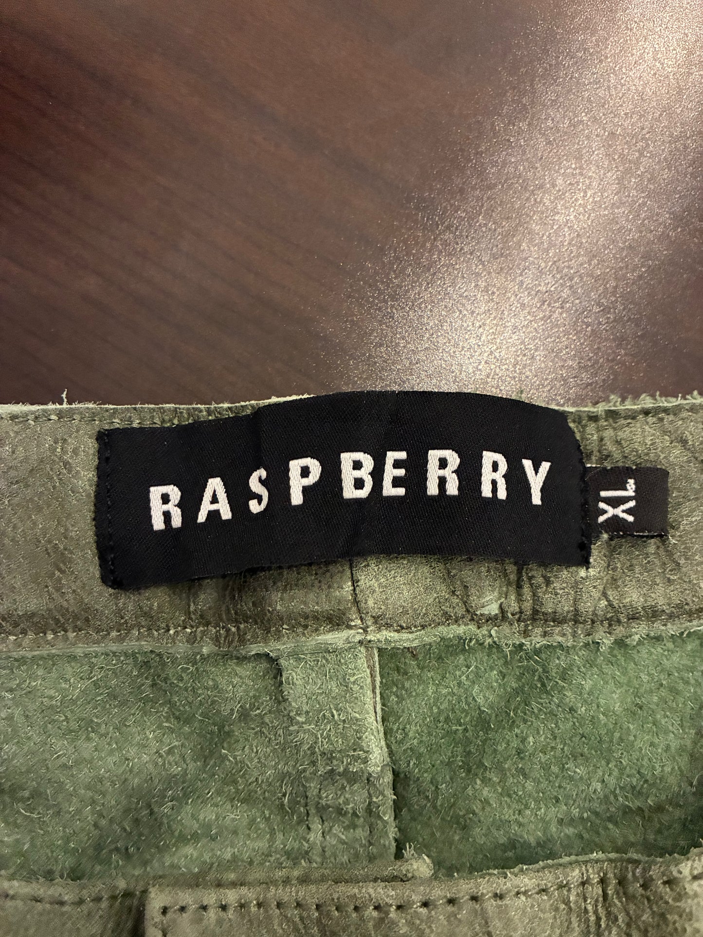 Raspberry Hills Green Leather Shorts