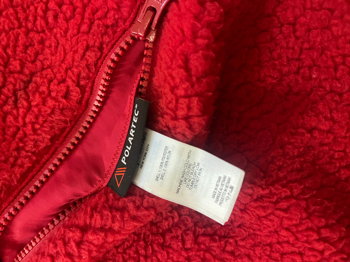 Supreme Polartec Shearling Reversible Pullover 'Red' (Pre-Owned)