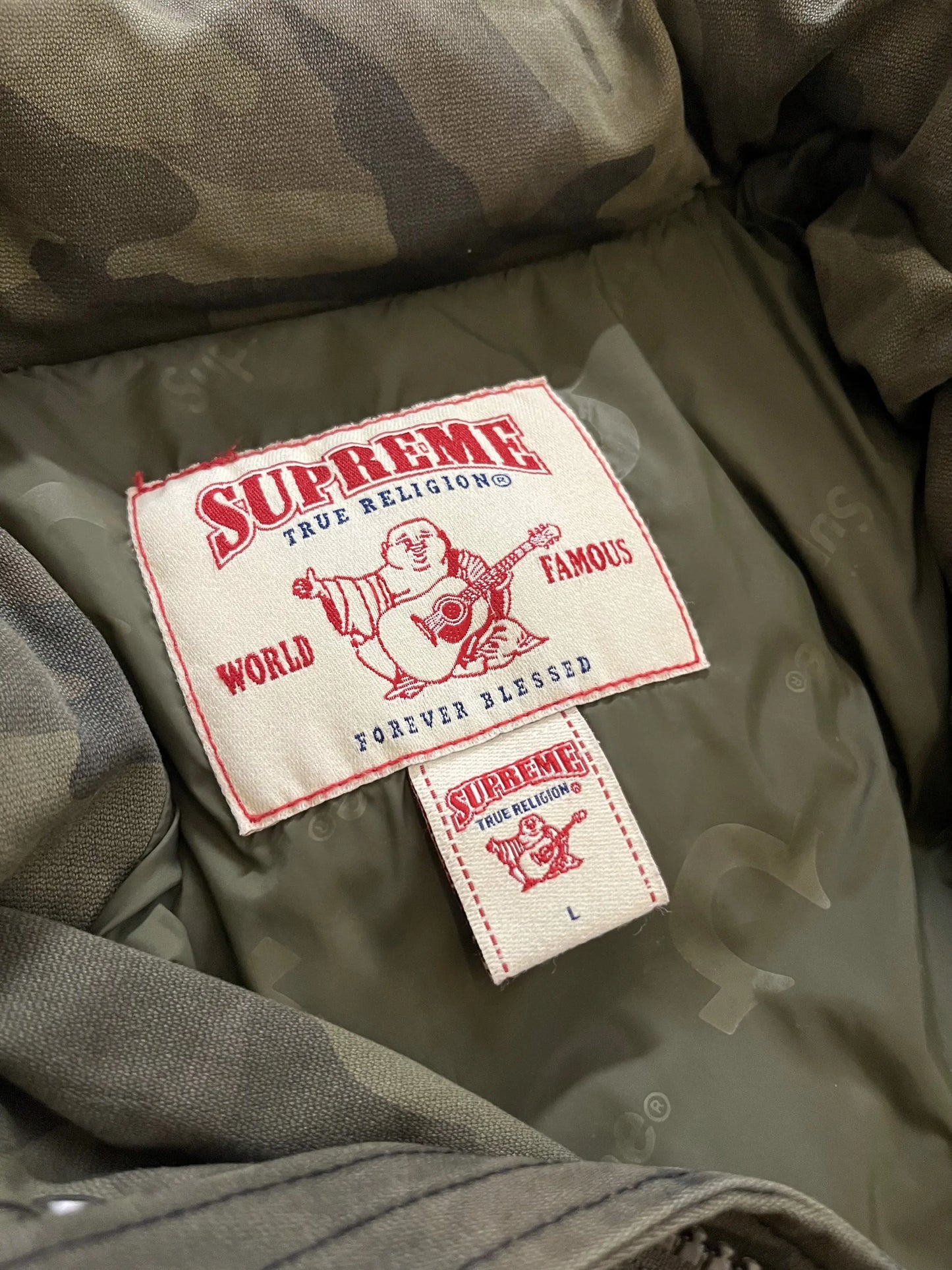Supreme x True Religion Puffer Jacket 'Olive Camo' (Pre-Owned)