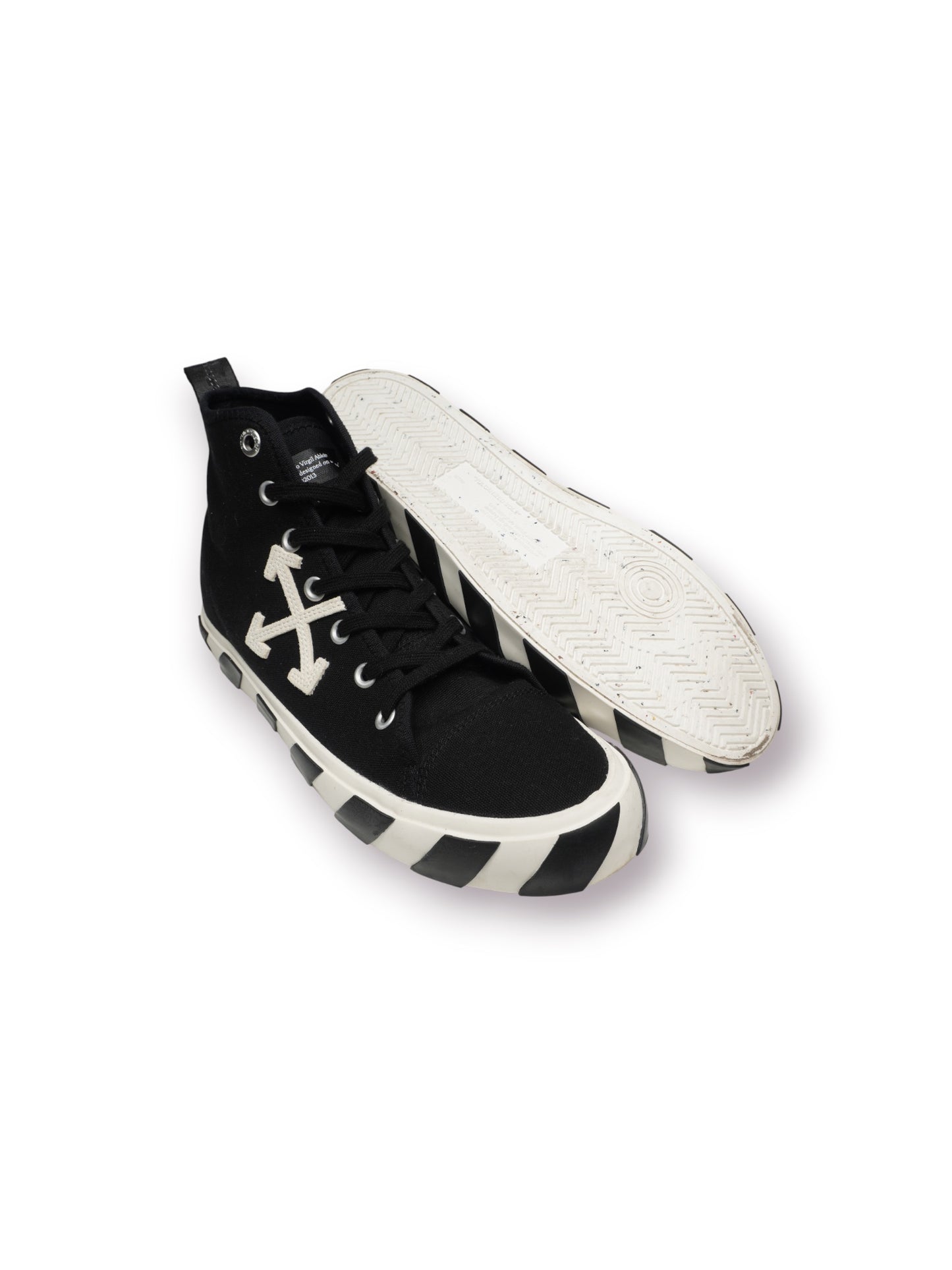 OFF-WHITE Vulc Mid Canvas 'Black/White' (Pre-Owned)