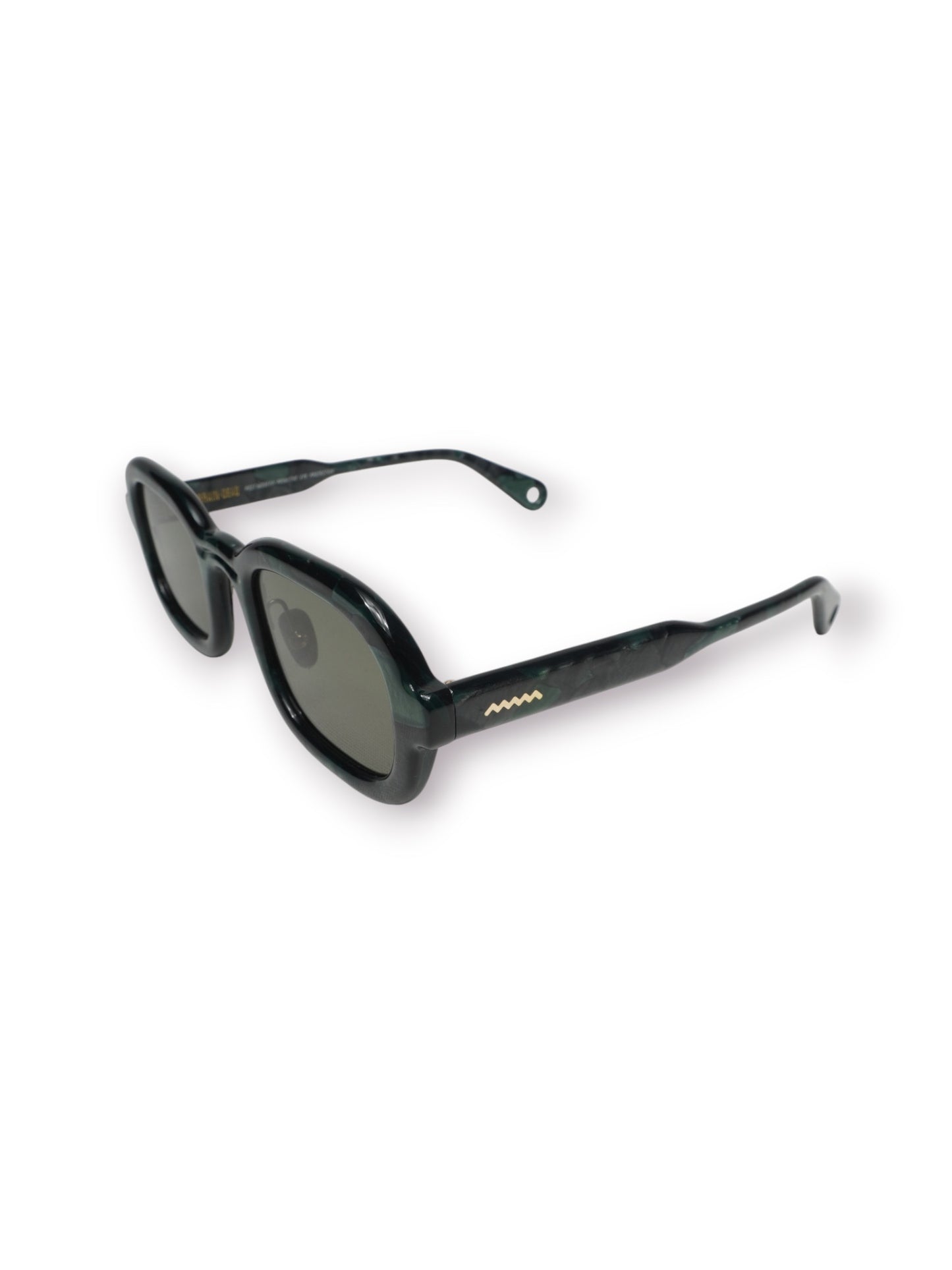 Brain Dead Newman Post Modern Primitive Eye Protection Sunglasses 'Green Pearl' (Pre-Owned)