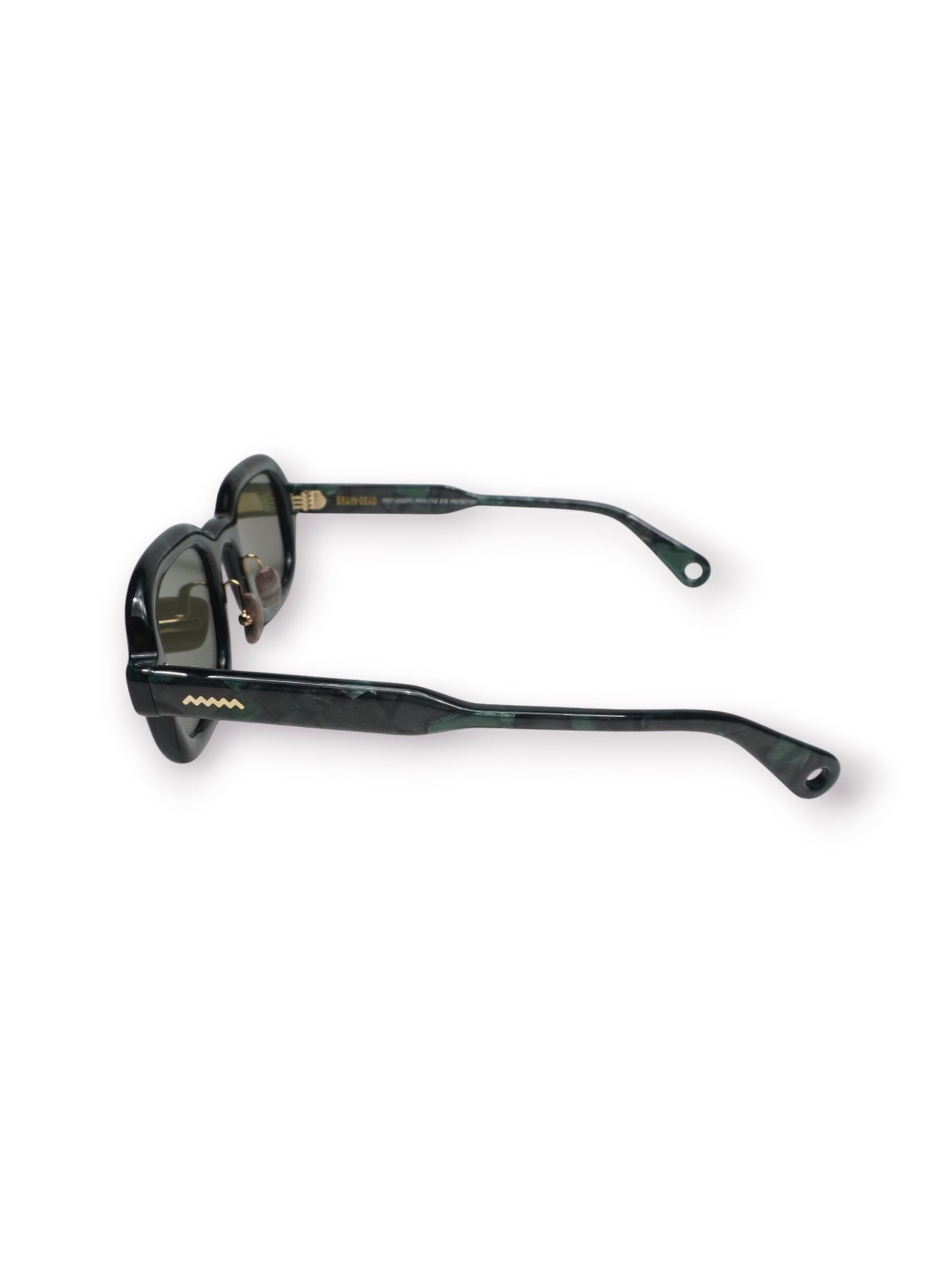 Brain Dead Newman Post Modern Primitive Eye Protection Sunglasses 'Green Pearl' (Pre-Owned)