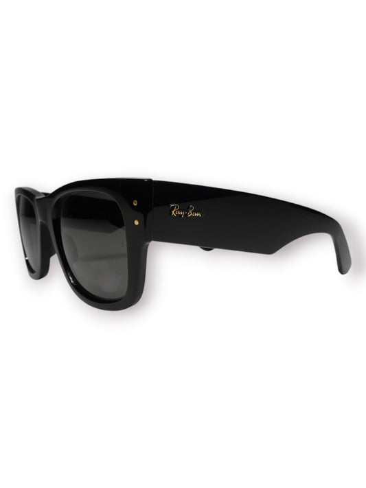 Ray-Ban x A$AP Rocky Mega Wayfarer Blacked Out Collection Sunglasses 'Black/Dark Grey' (Pre-Owned)