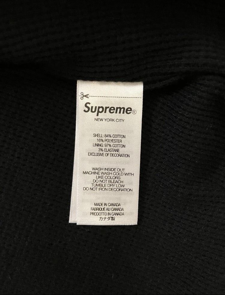 Supreme Arc Thermal Lined Zip Up Hooded Sweatshirt ‘Black’