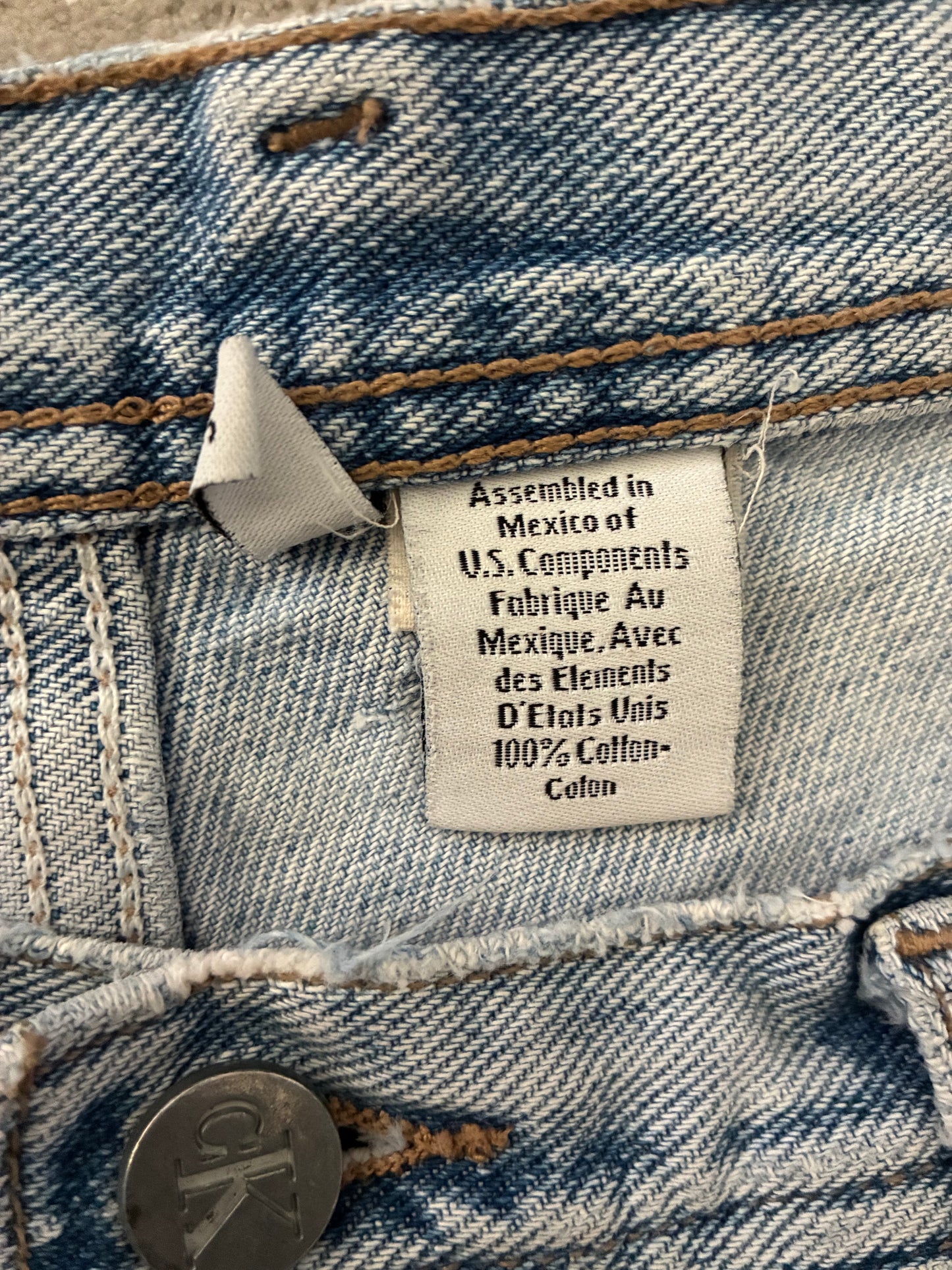 Custom Vintage Calvin Klein Light Wash Denim Jeans (Pre-Owned)