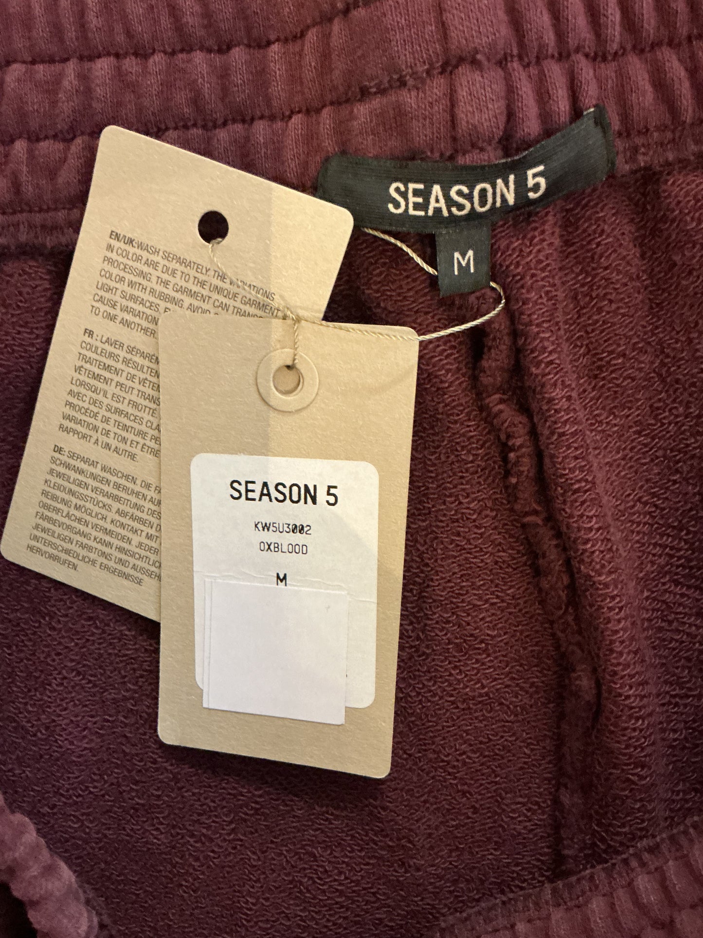 Yeezy Season 5 Calabasas Sweatpants 'Oxblood'