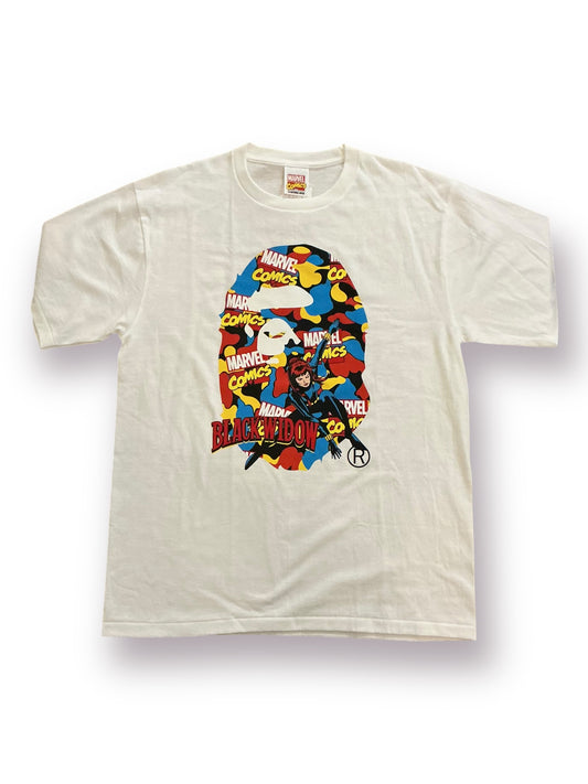 Marvel x BAPE Camo Black Widow Tee 'White'