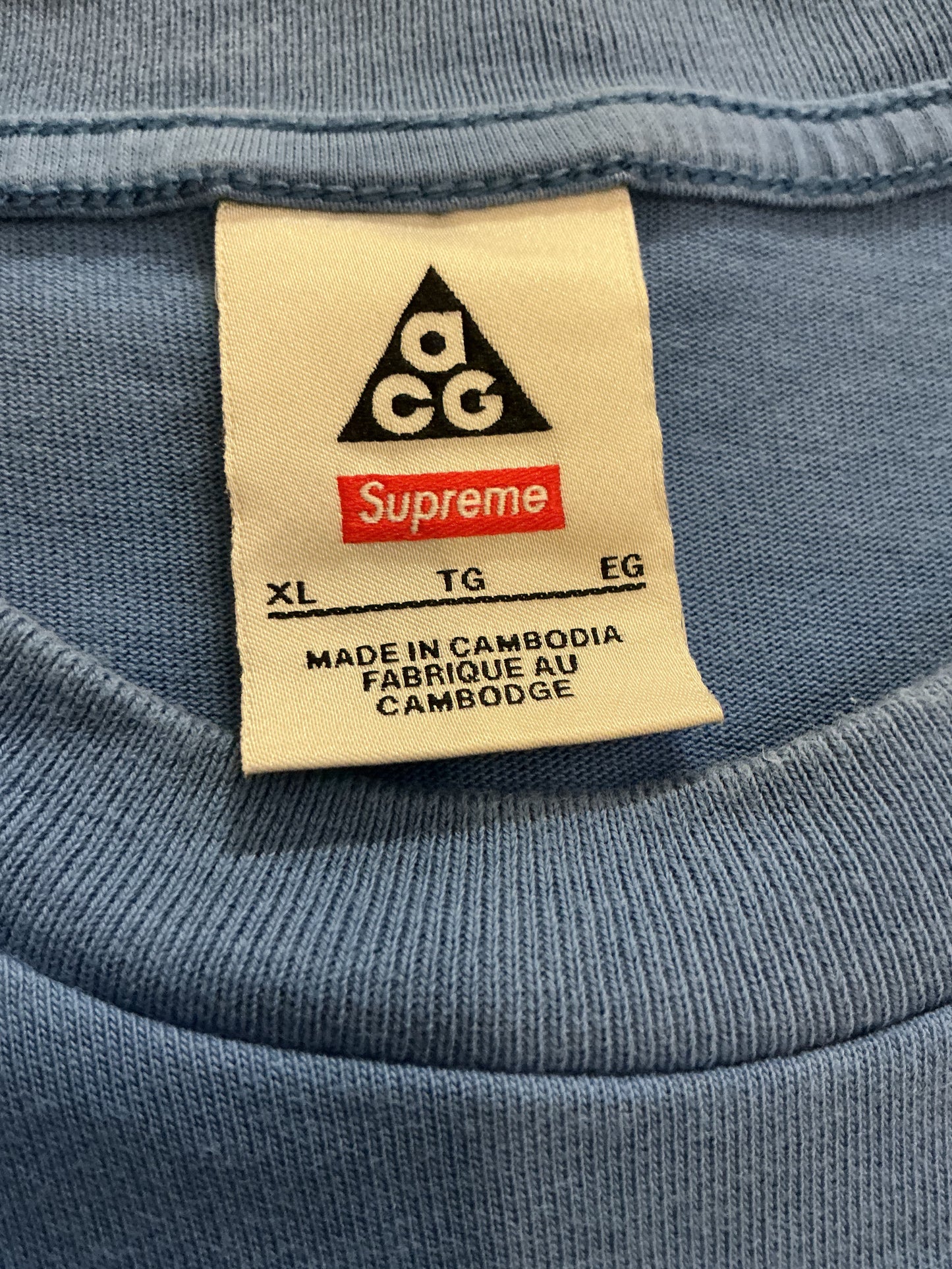 Supreme x Nike ACG Grid Tee 'Blue' (Pre-Owned)