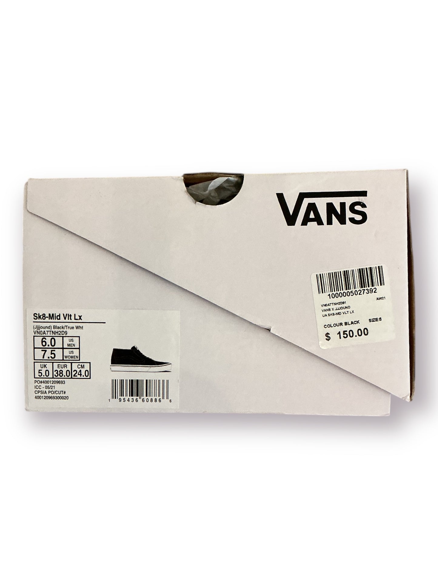 JJJJound x Vans Sk8-Mid LX 'Black'