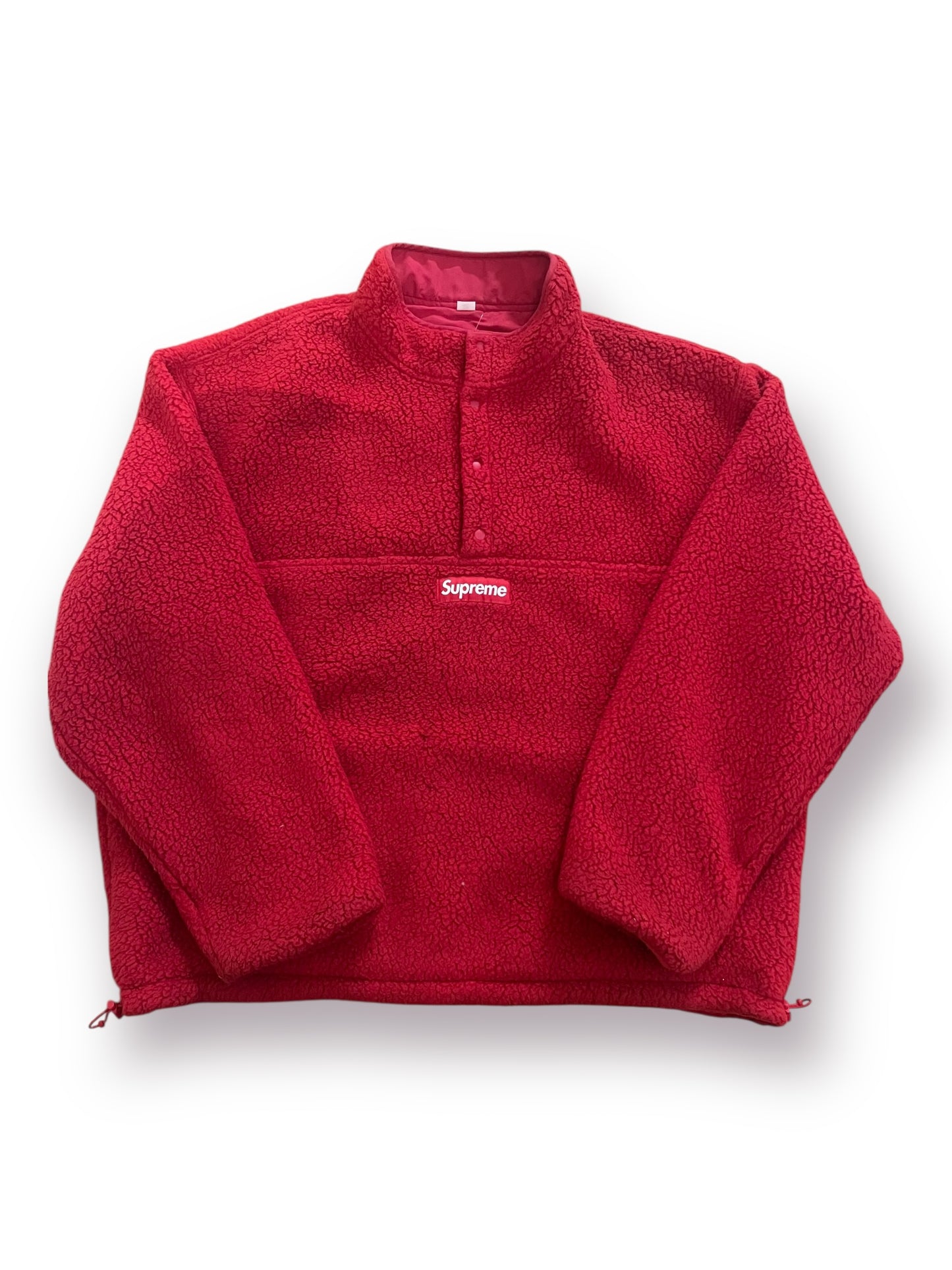 Supreme Polartec Shearling Reversible Pullover 'Red' (Pre-Owned)