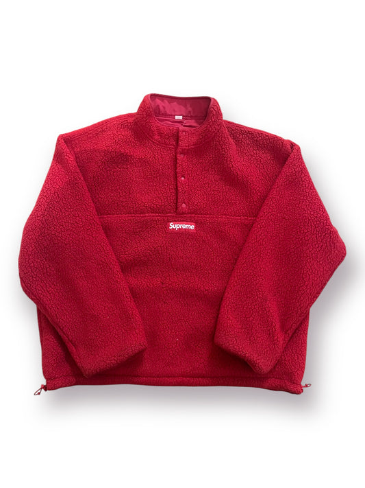 Supreme Polartec Shearling Reversible Pullover 'Red' (Pre-Owned)
