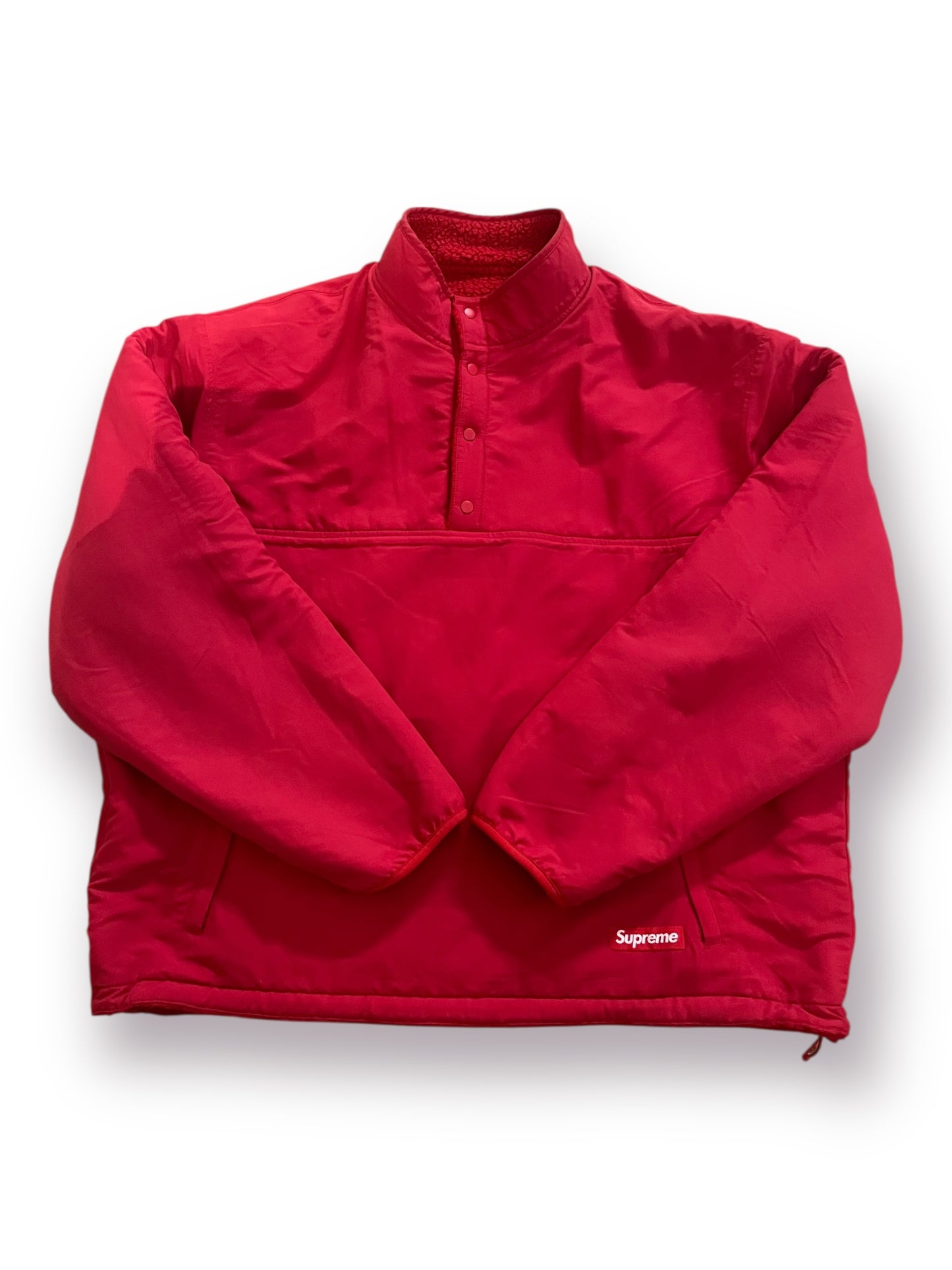 Supreme Polartec Shearling Reversible Pullover 'Red' (Pre-Owned)