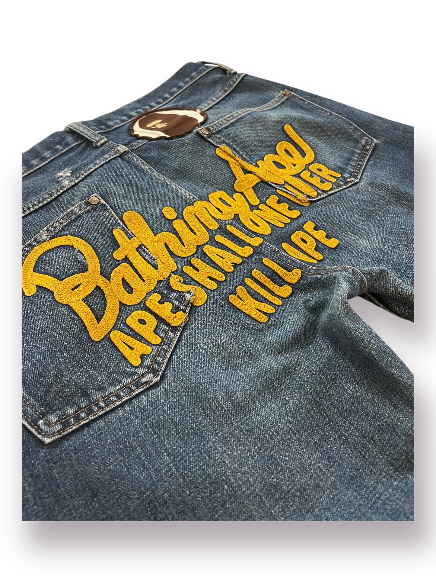 Bape Chain Stitched Embroidered Pants (Pre-Owned)