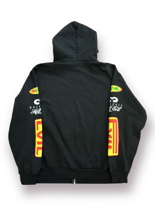 Half Evil 333 Racer Zipup Hoodie Size Up Hoodie