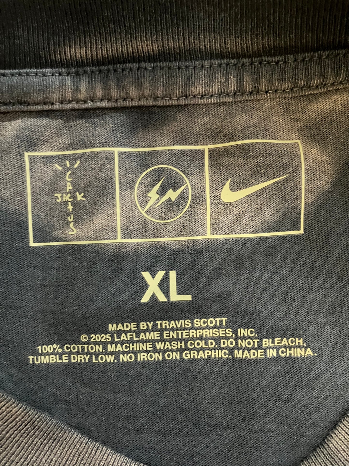 Travis Scott Cactus Jack x Fragment x Nike Houston to Ise Mie Tee ‘Washed Blue’