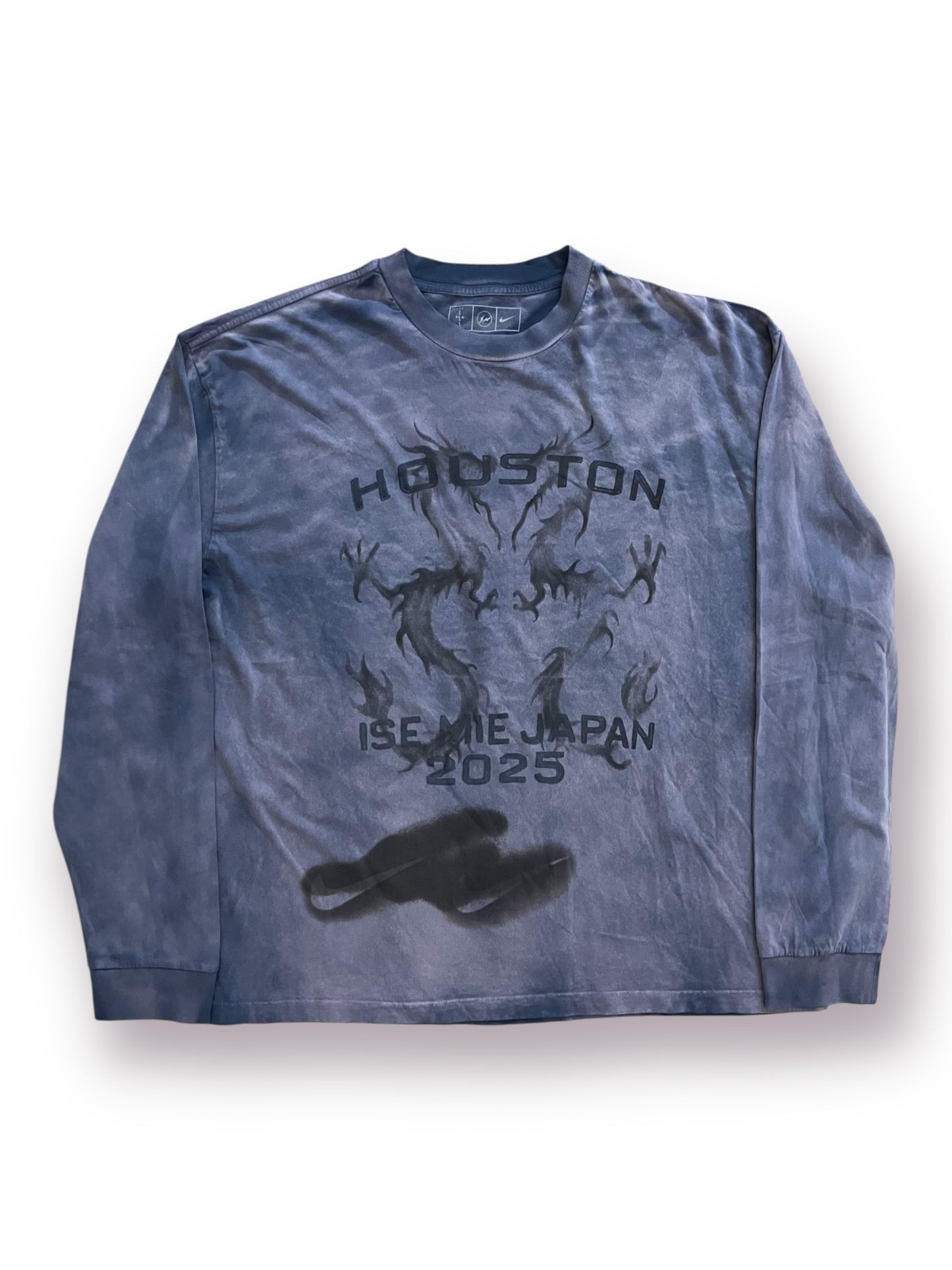 Travis Scott Cactus Jack x Fragment x Nike Houston to Ise Mie Tee ‘Washed Blue’