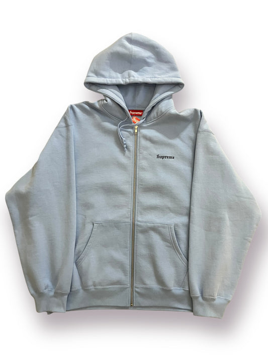 Supreme Crest Zip Up Hooded Sweatshirt ‘Light Blue’