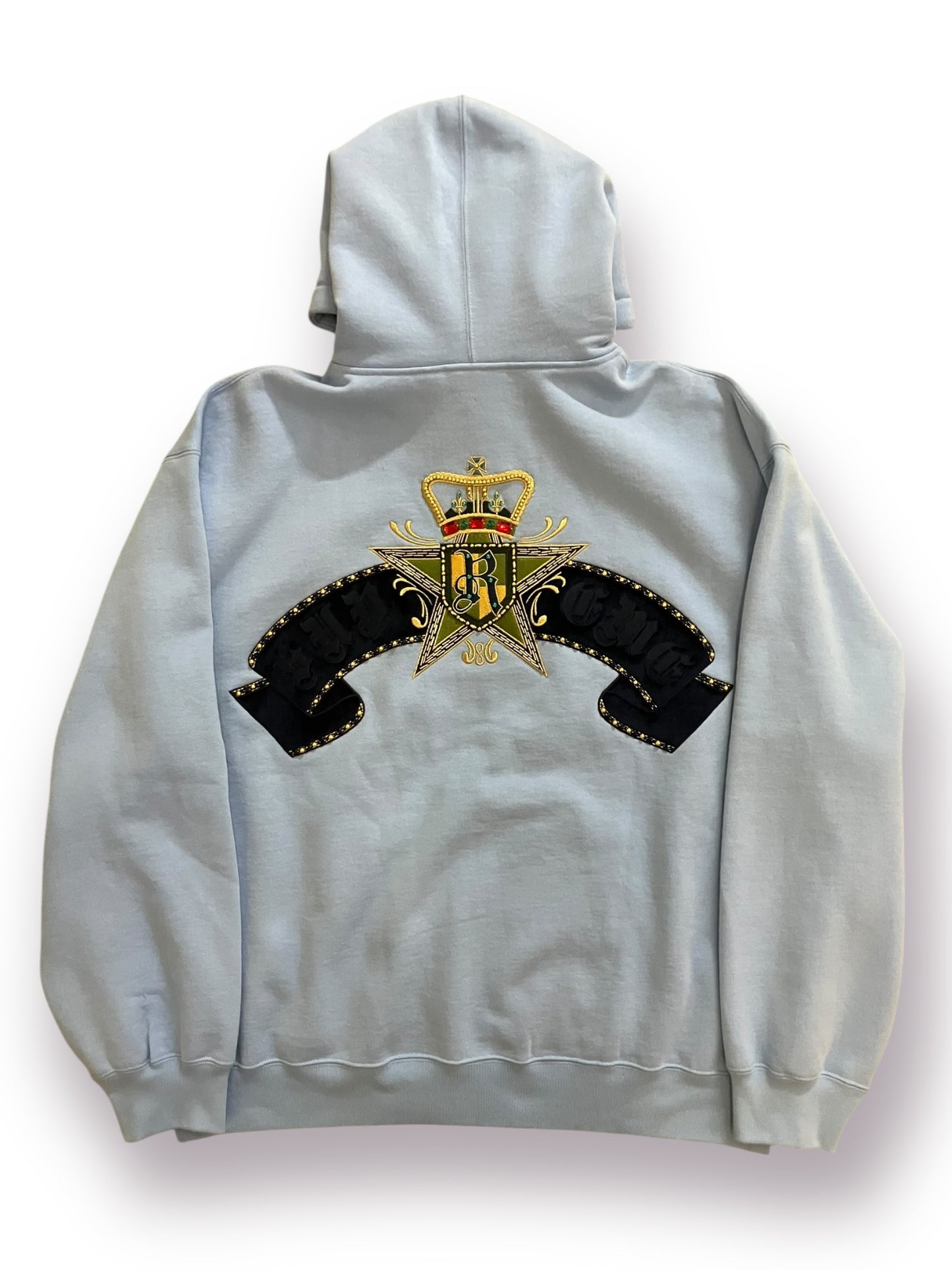 Supreme Crest Zip Up Hooded Sweatshirt ‘Light Blue’