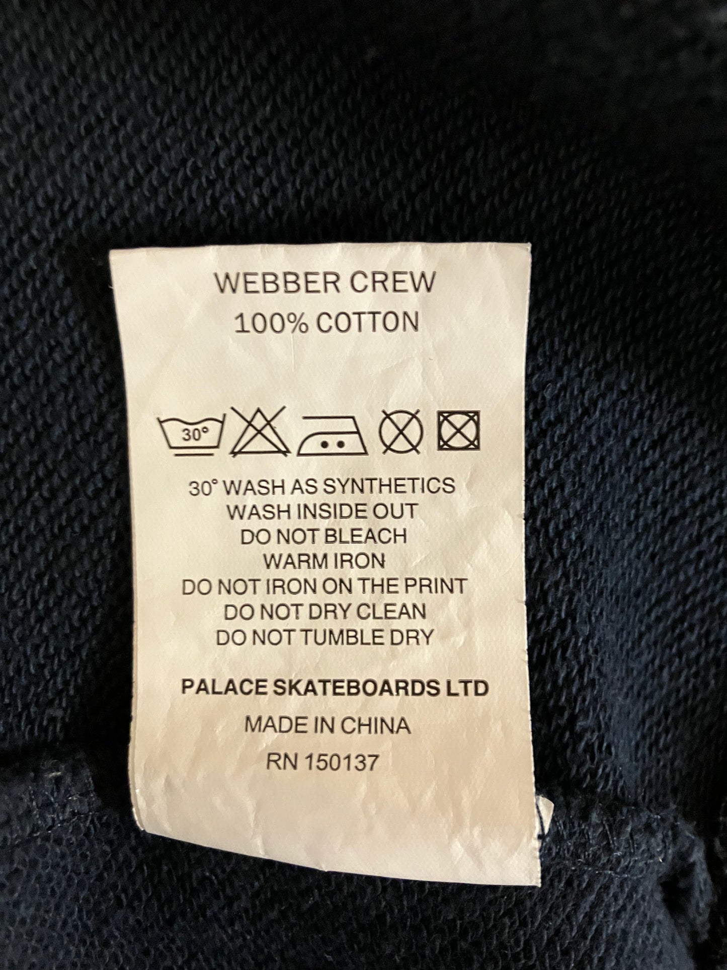 Palace Skateboards Webber Crewneck ‘Navy’ (Pre-Owned)