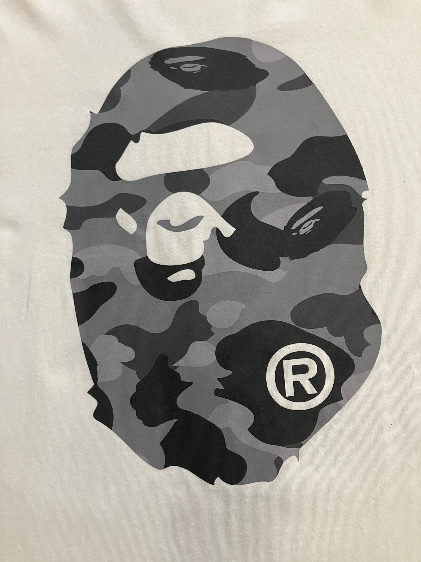 BAPE Grey Camo Head Tee ‘White’ (Pre-Owned)