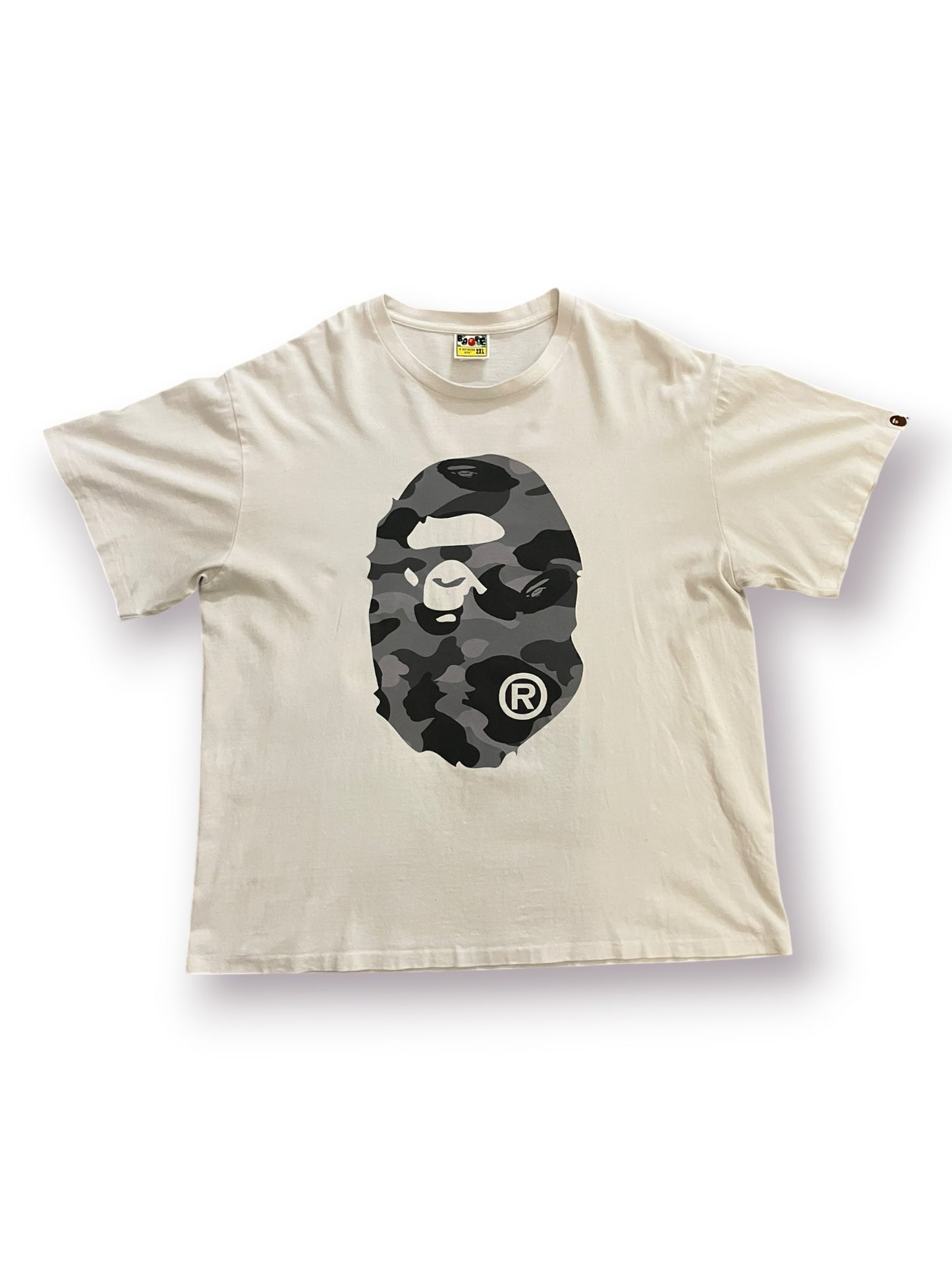 BAPE Grey Camo Head Tee ‘White’ (Pre-Owned)