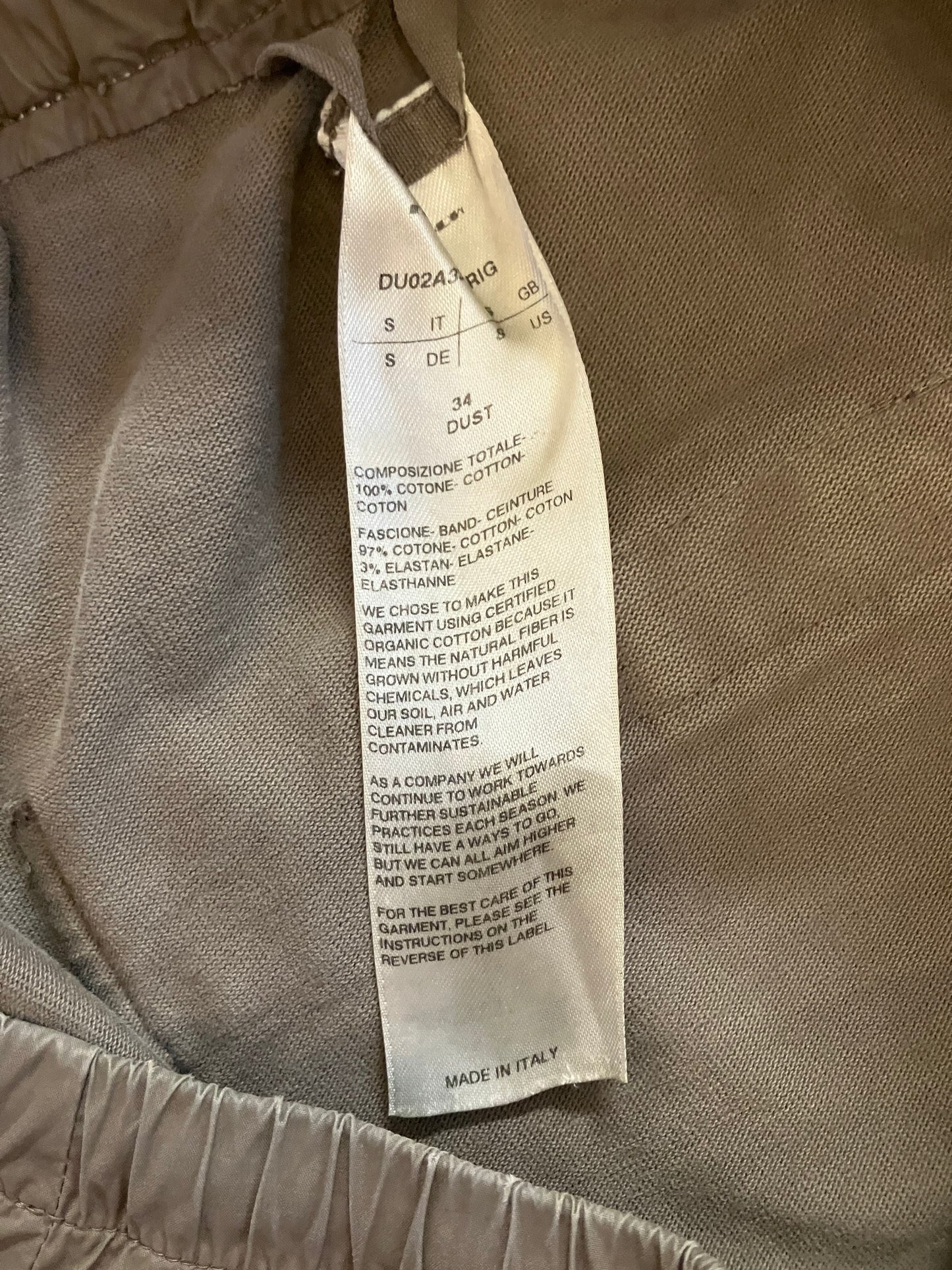 Rick Owens DRKSHDW Berlin Pants ‘Dust’ (Pre-Owned)