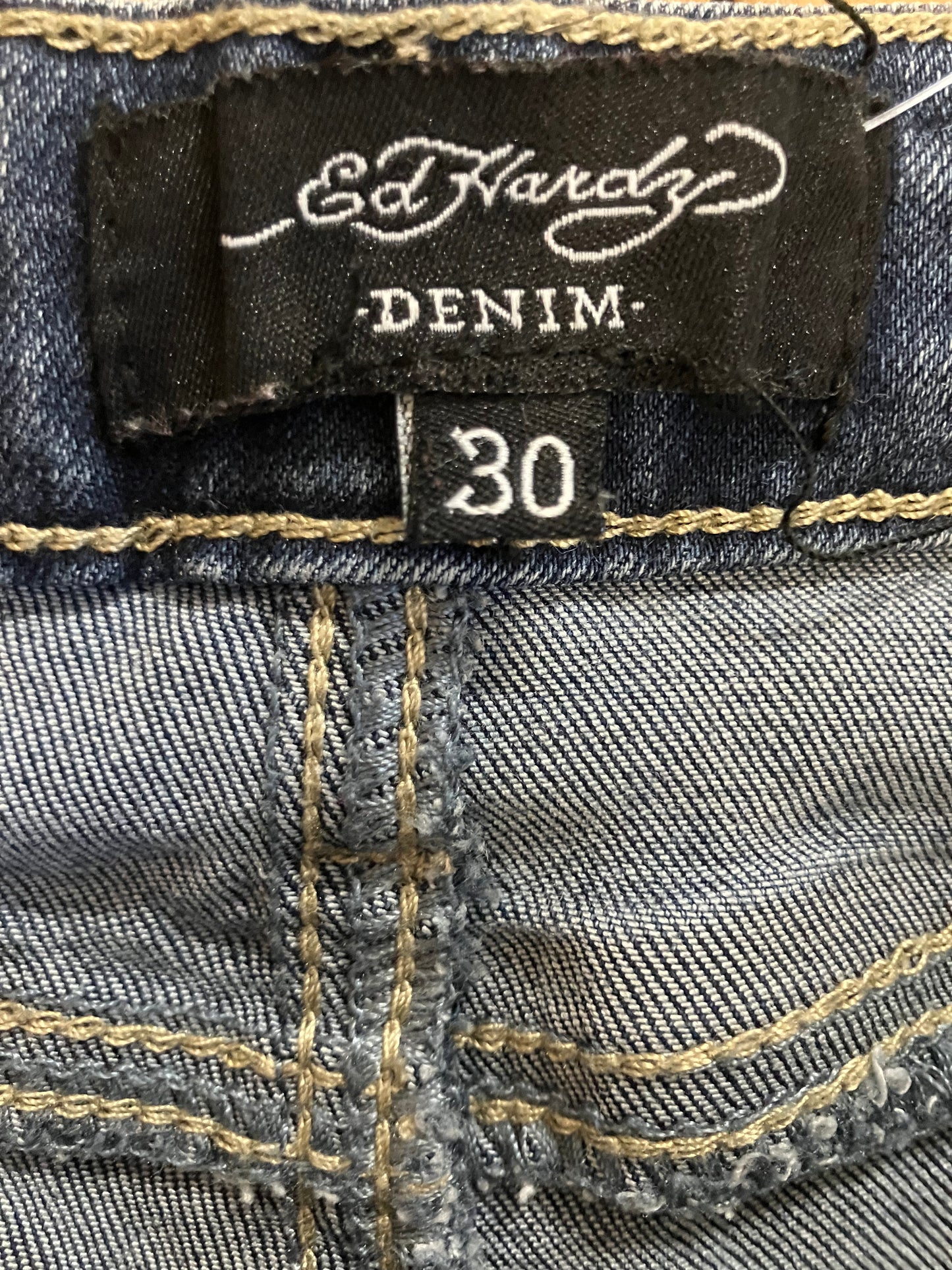 Ed Hardy Brave Hearts Stay True Wide Leg Jeans (Pre-Owned)