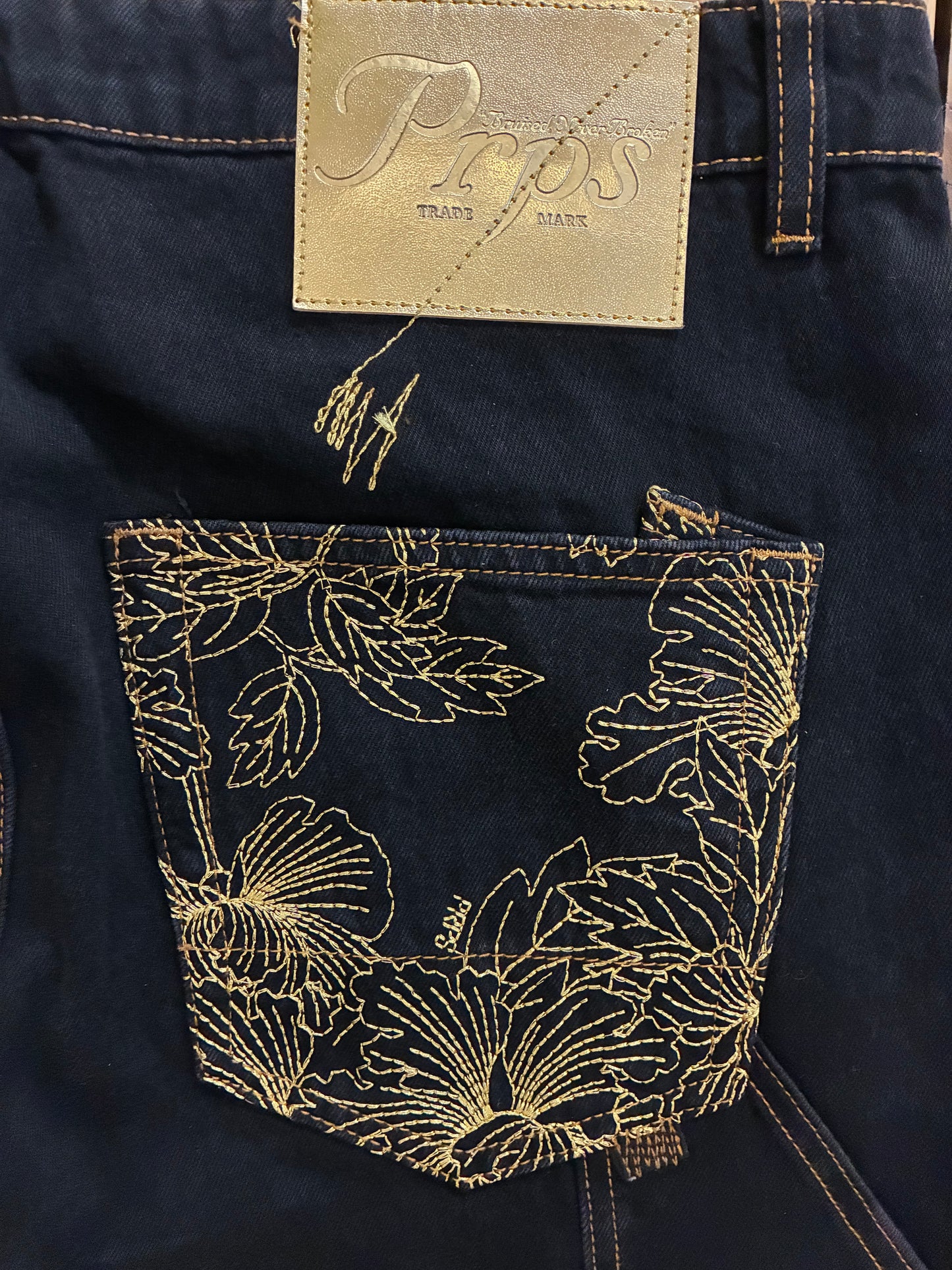 PRPS Okinawa Embroidered Carpenter Pants ‘Black’ (Pre-Owned)