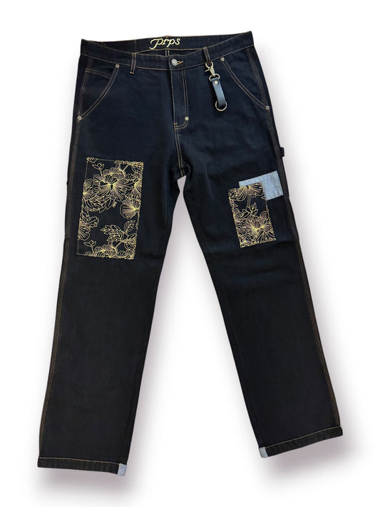 PRPS Okinawa Embroidered Carpenter Pants ‘Black’ (Pre-Owned)