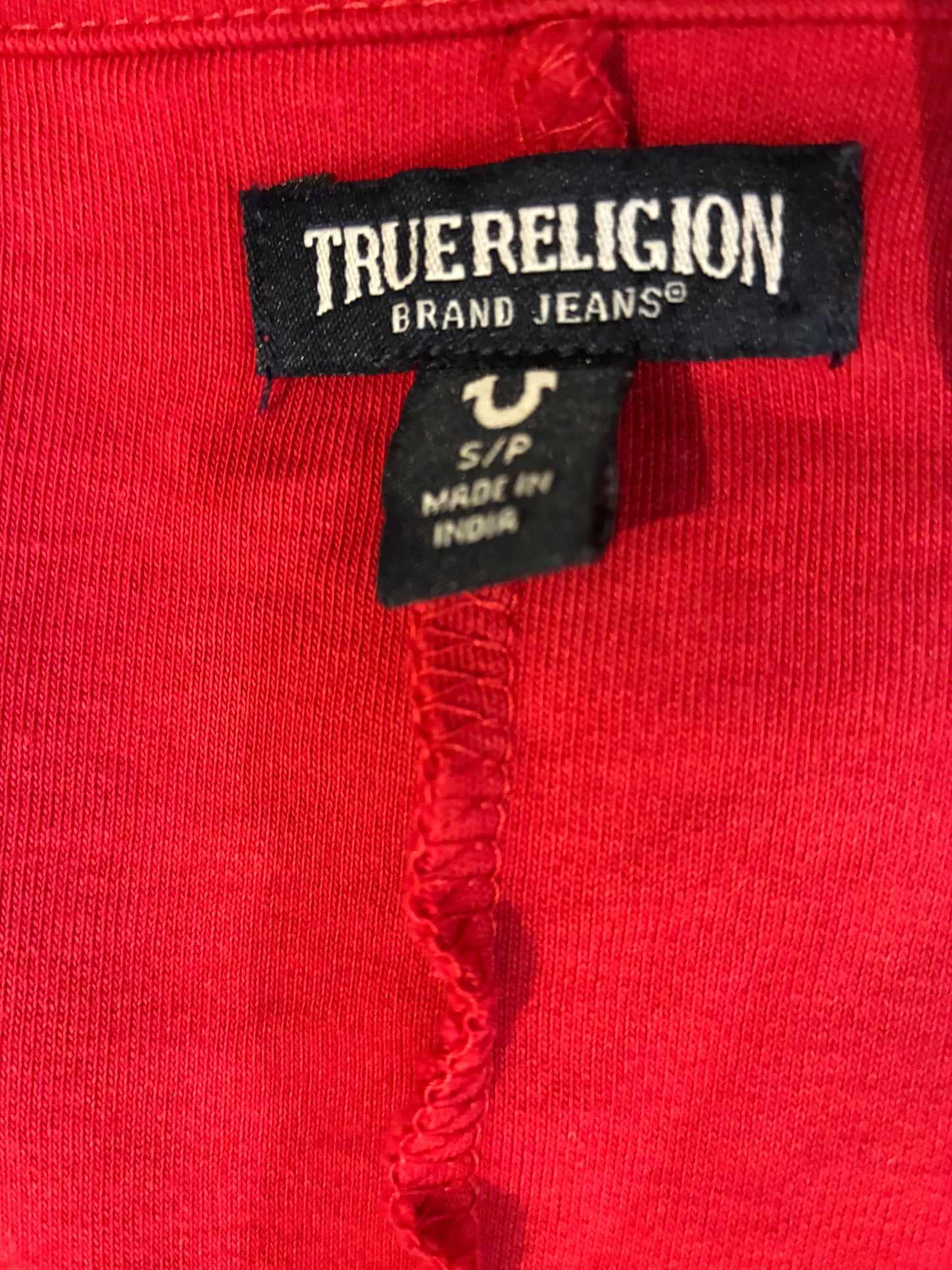 True Religion V-Neck T-Shirt Dress ‘Red’ (Pre-Owned)