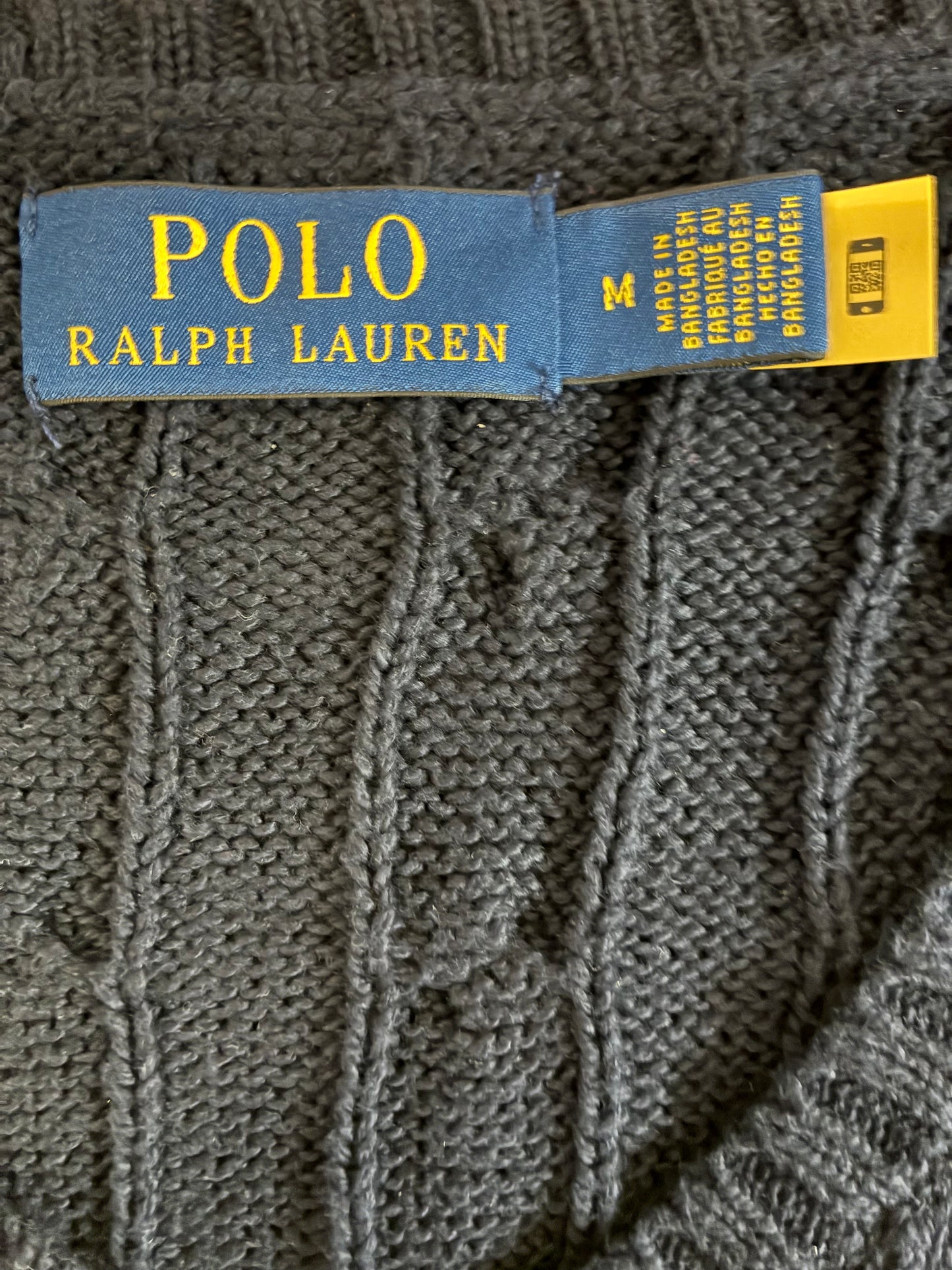 Polo Ralph Lauren Cable Knit V-Neck Vest ‘Navy’ (Pre-Owned)