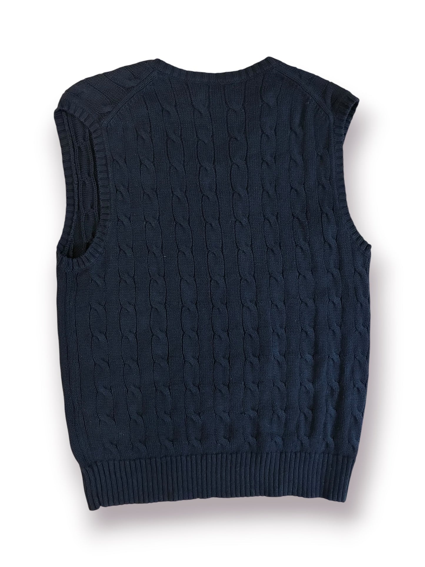 Polo Ralph Lauren Cable Knit V-Neck Vest ‘Navy’ (Pre-Owned)
