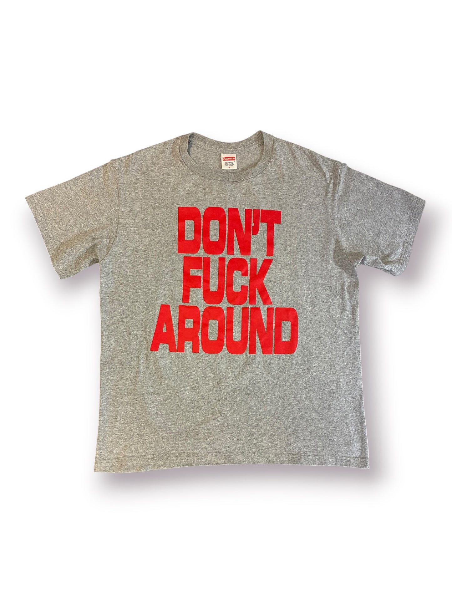 Supreme ‘Don’t Fuck Around Tee ‘Heather Grey’ (Pre-Owned)