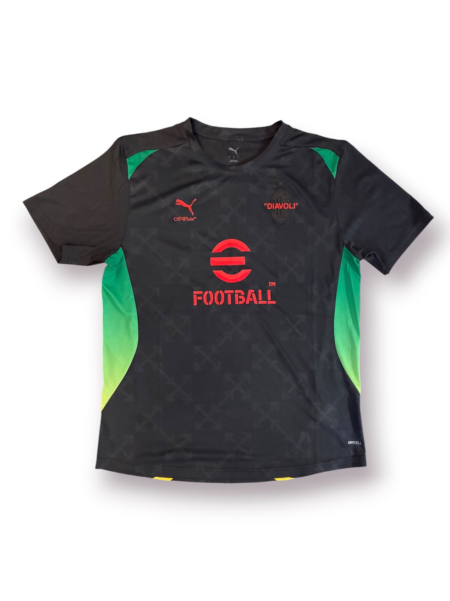 OFF-WHITE x Puma AC Milan Pre-Match S/S Jersey ‘Black/Red