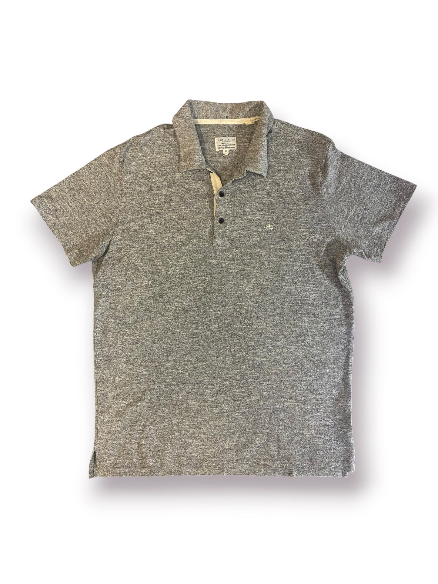 Rag & Bone Standard Issue Polo Shirt ‘Heather Grey’ (Pre-Owned)