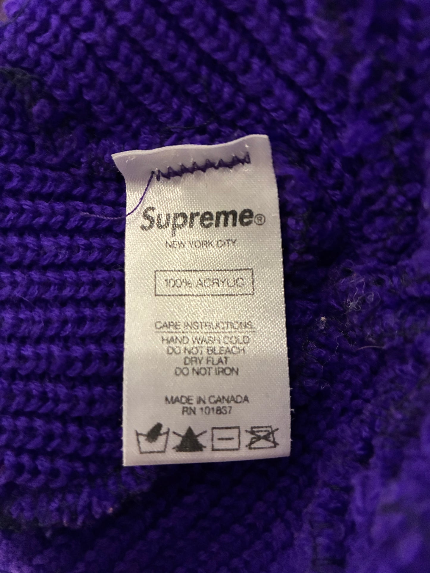 Supreme Oval Patch Beanie ‘Purple’ (Pre-Owned)