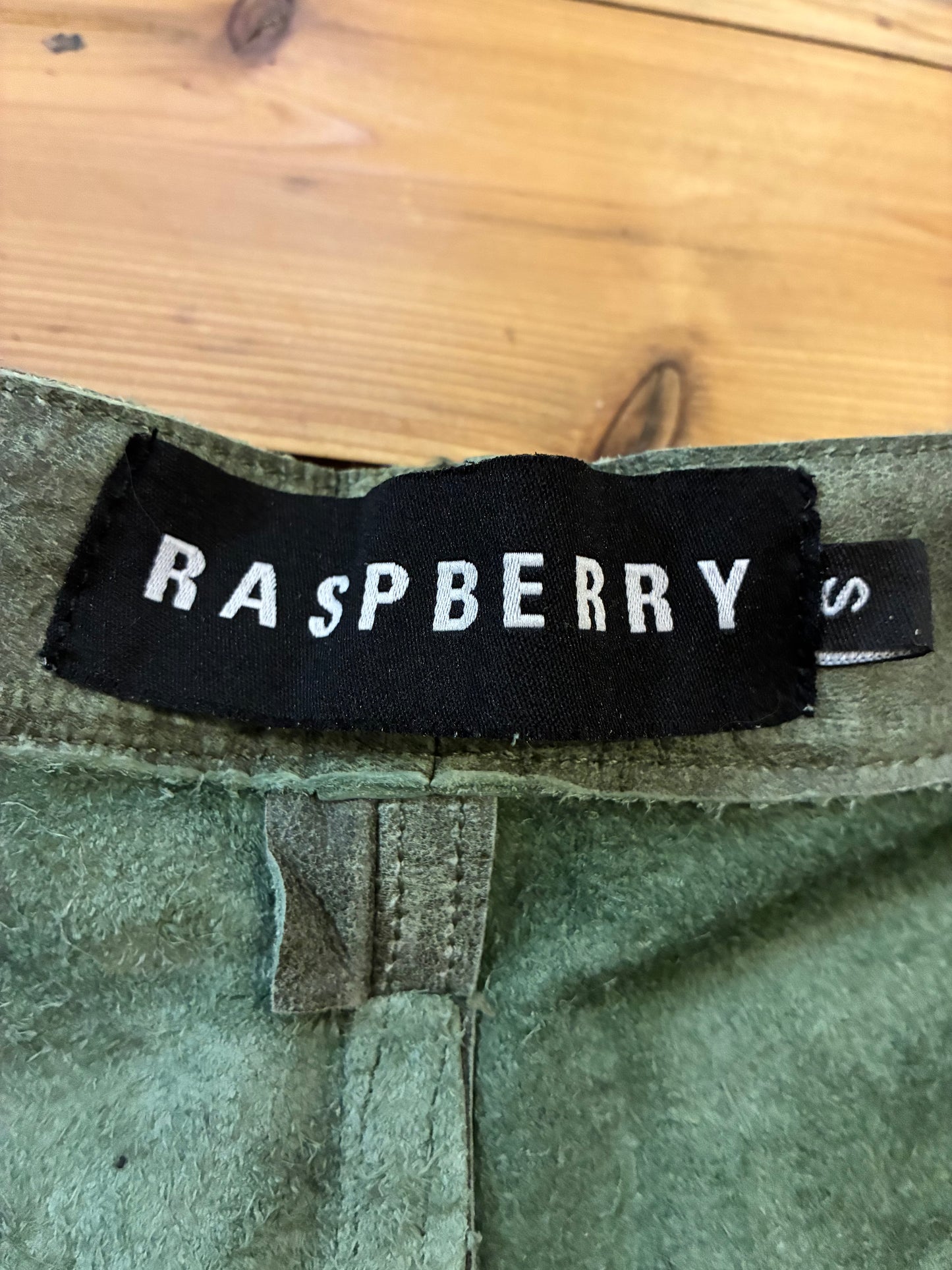 Raspberry Hills Green Leather Shorts