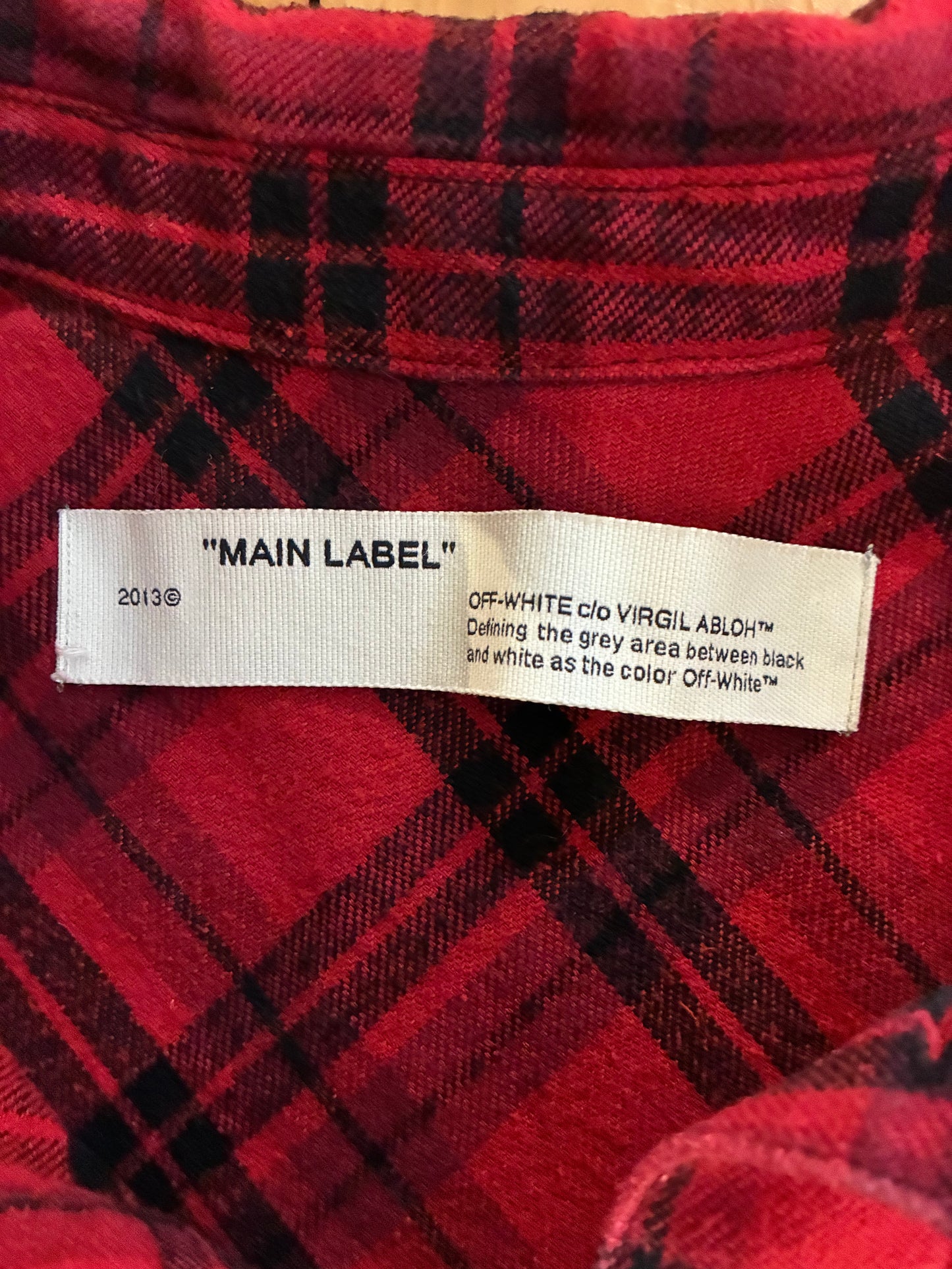 OFF-WHITE Red Flannel Check Shirt (Pre-Owned)