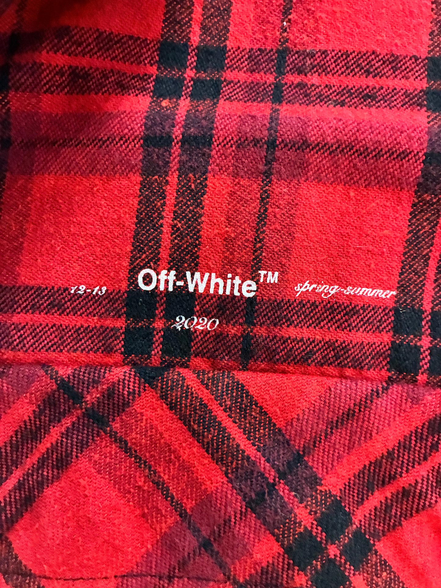 OFF-WHITE Red Flannel Check Shirt (Pre-Owned)