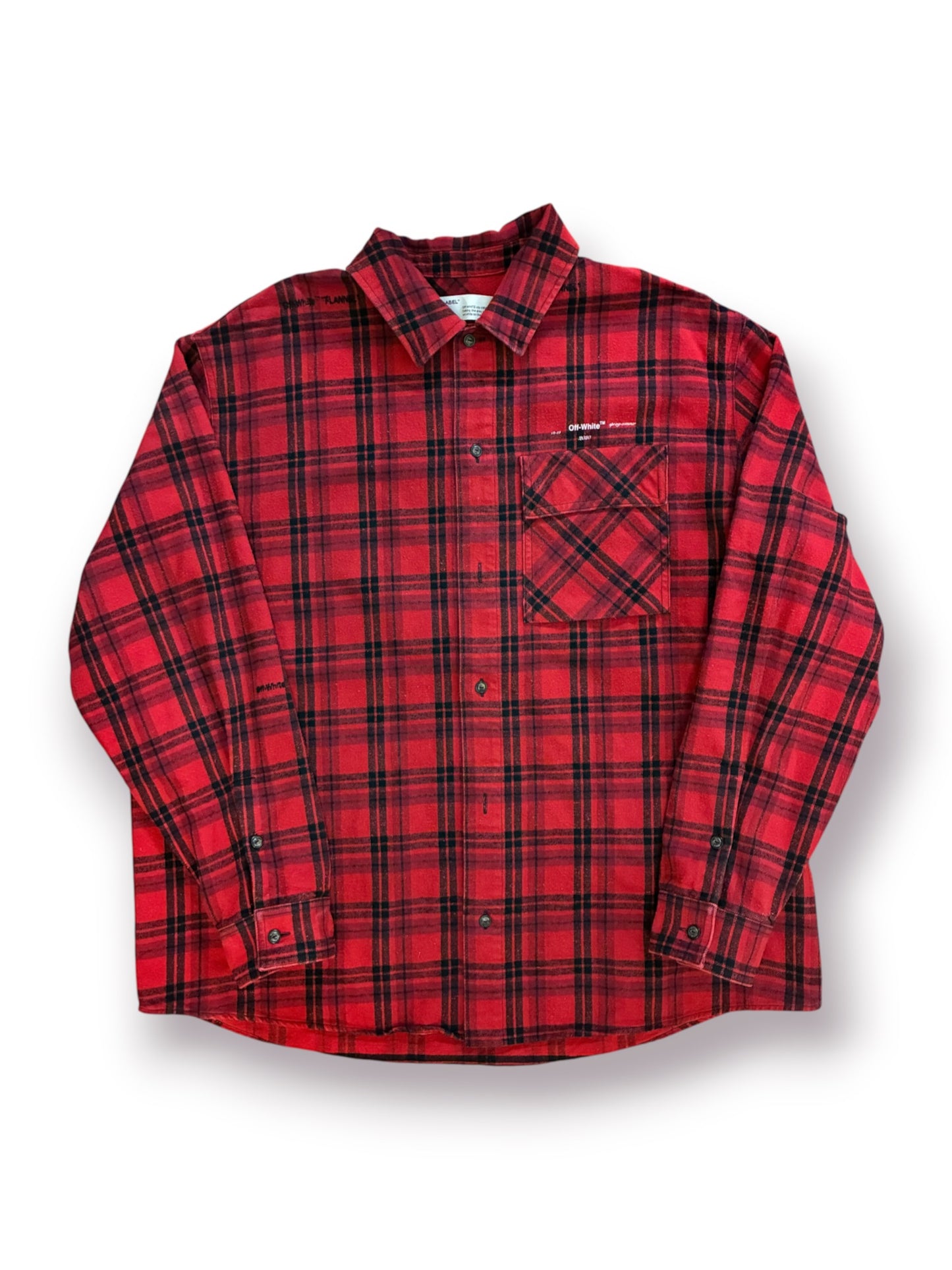 OFF-WHITE Red Flannel Check Shirt (Pre-Owned)