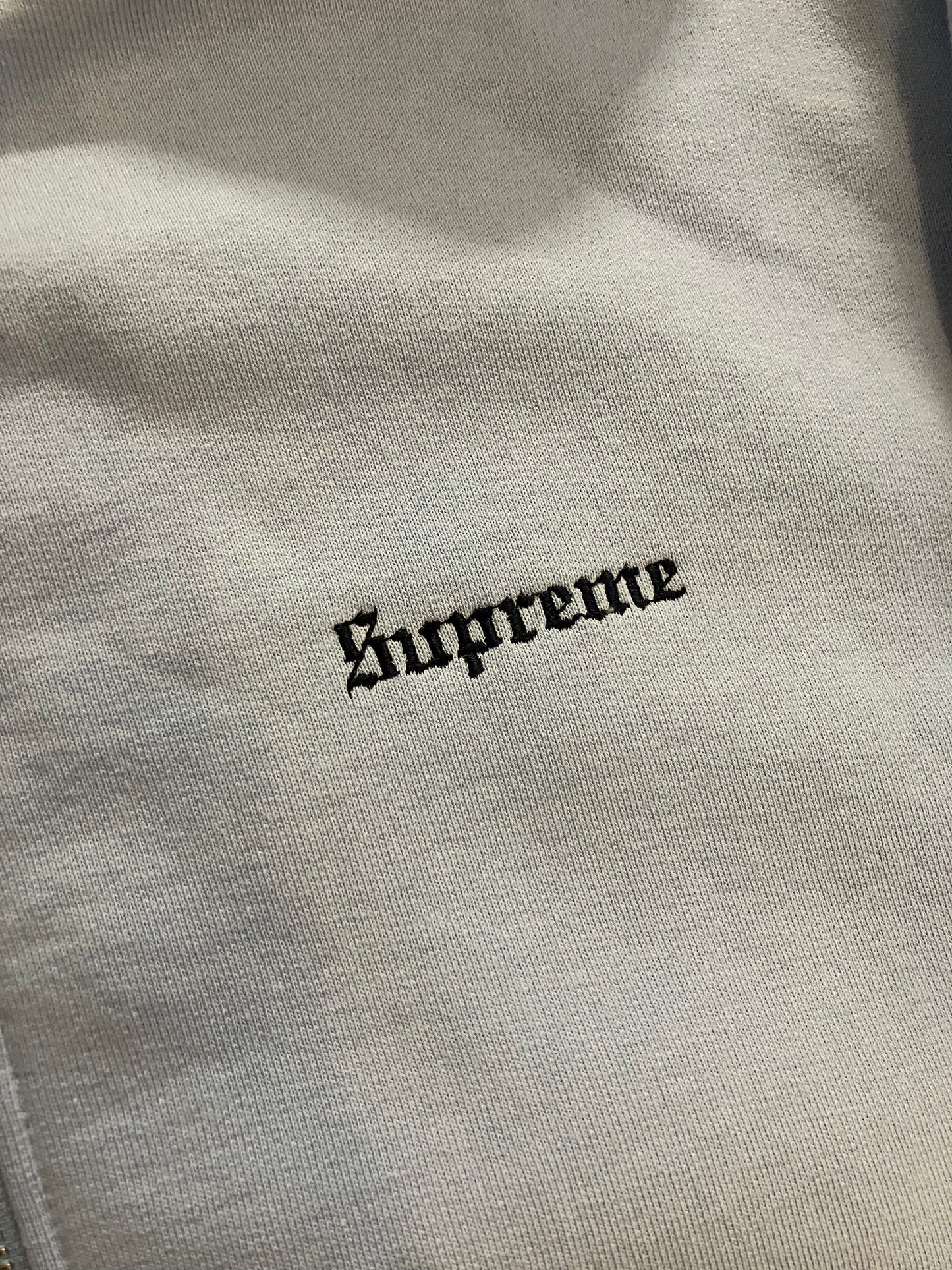 Supreme Crest Zip Up Hooded Sweatshirt ‘Light Blue’