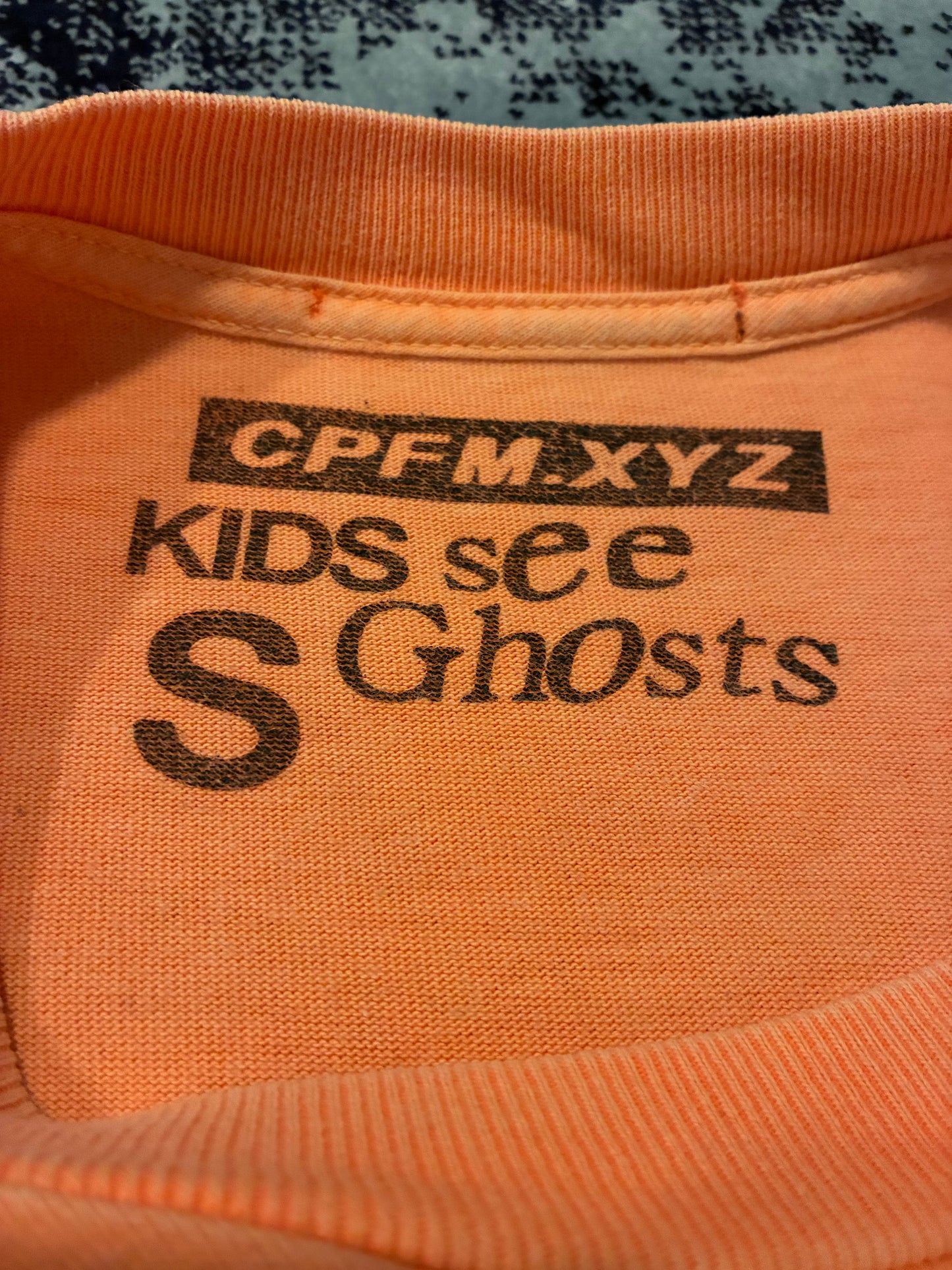 Kids See Ghosts "I See Ghosts" Long Sleeve Tee 'Neon Orange' (Pre-Owned)