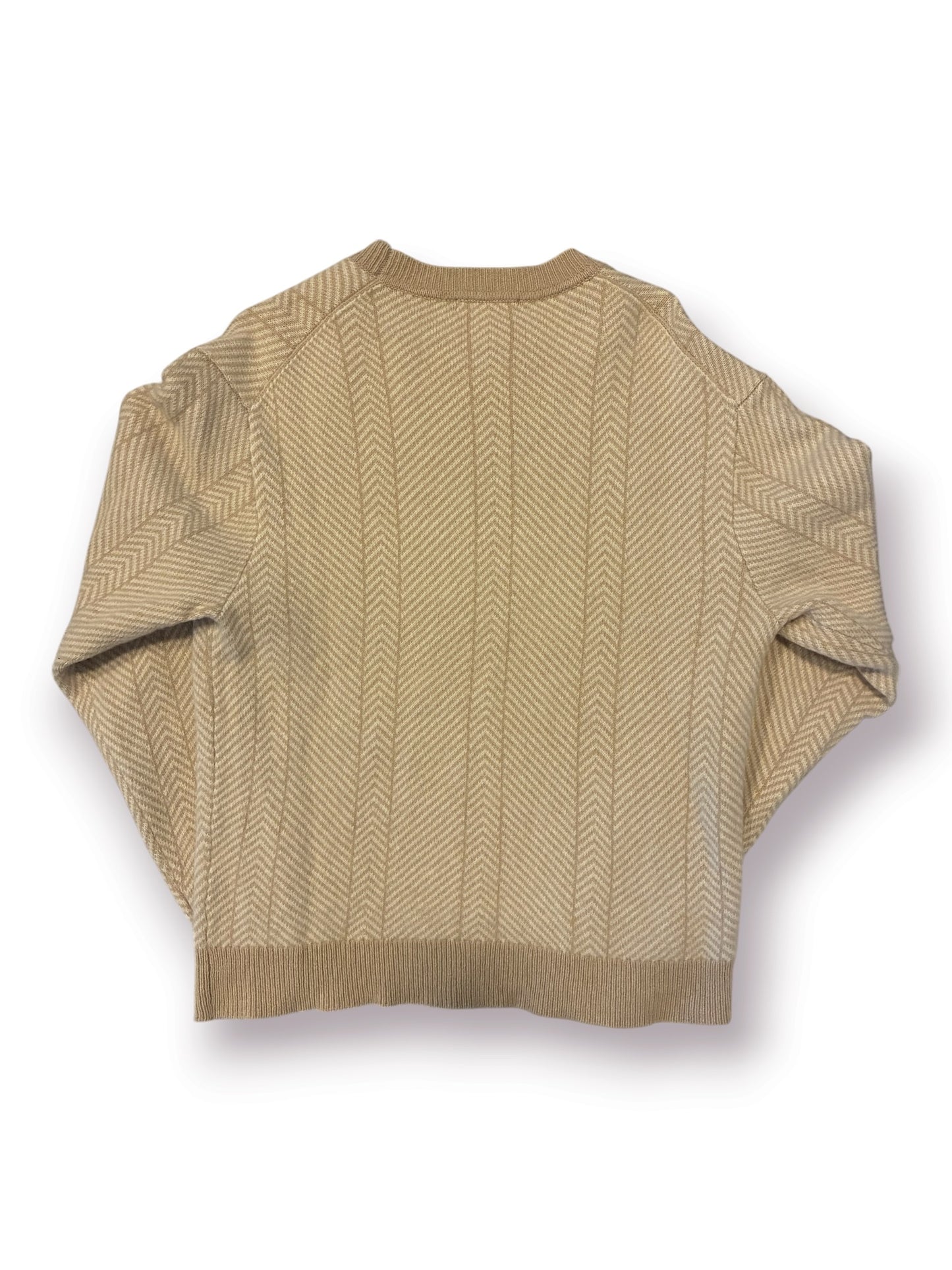 JW Anderson x Uniqlo Lambswool Herringbone Crewneck Sweater 'Natural' (Pre-Owned)