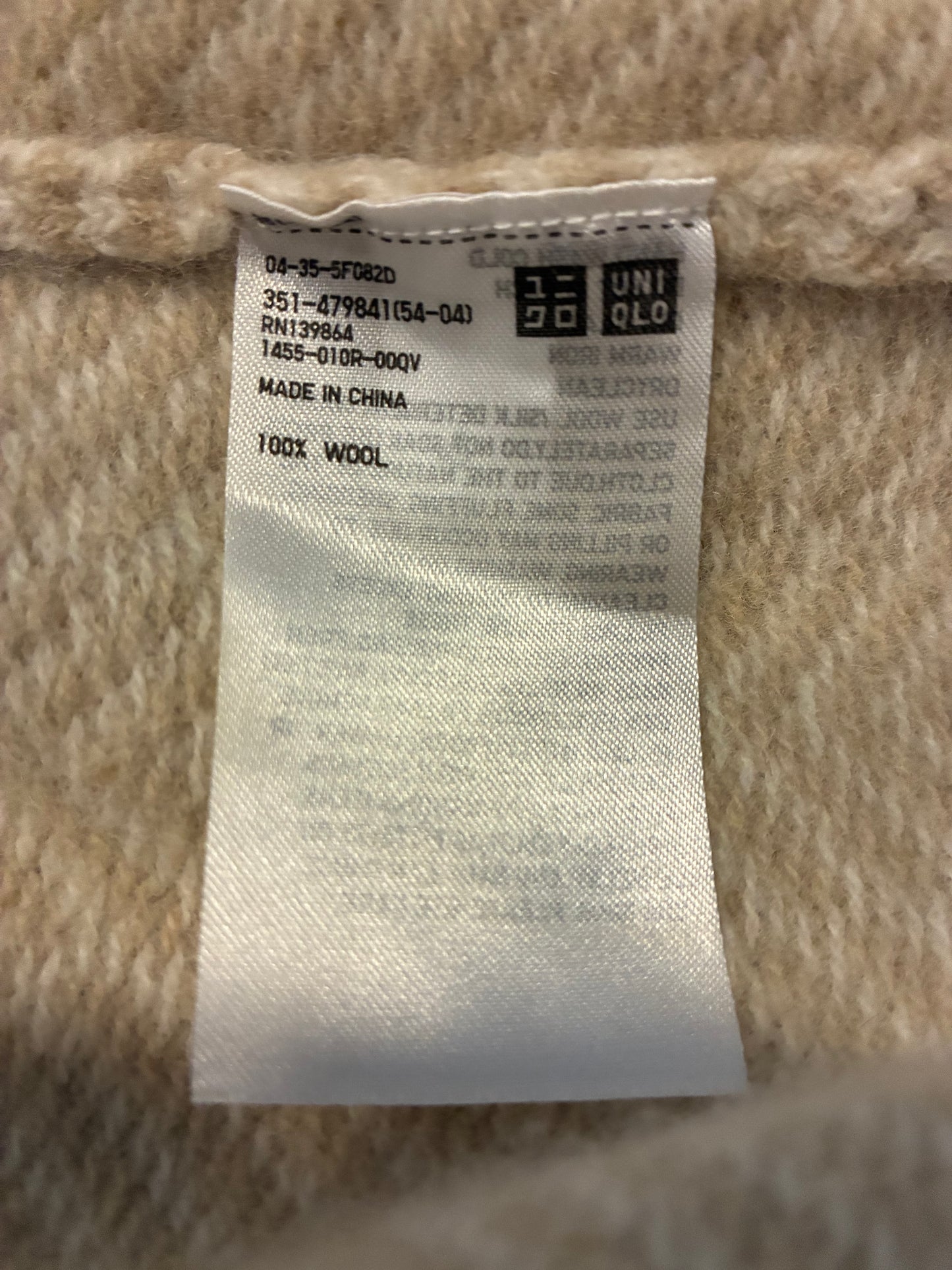 JW Anderson x Uniqlo Lambswool Herringbone Crewneck Sweater 'Natural' (Pre-Owned)
