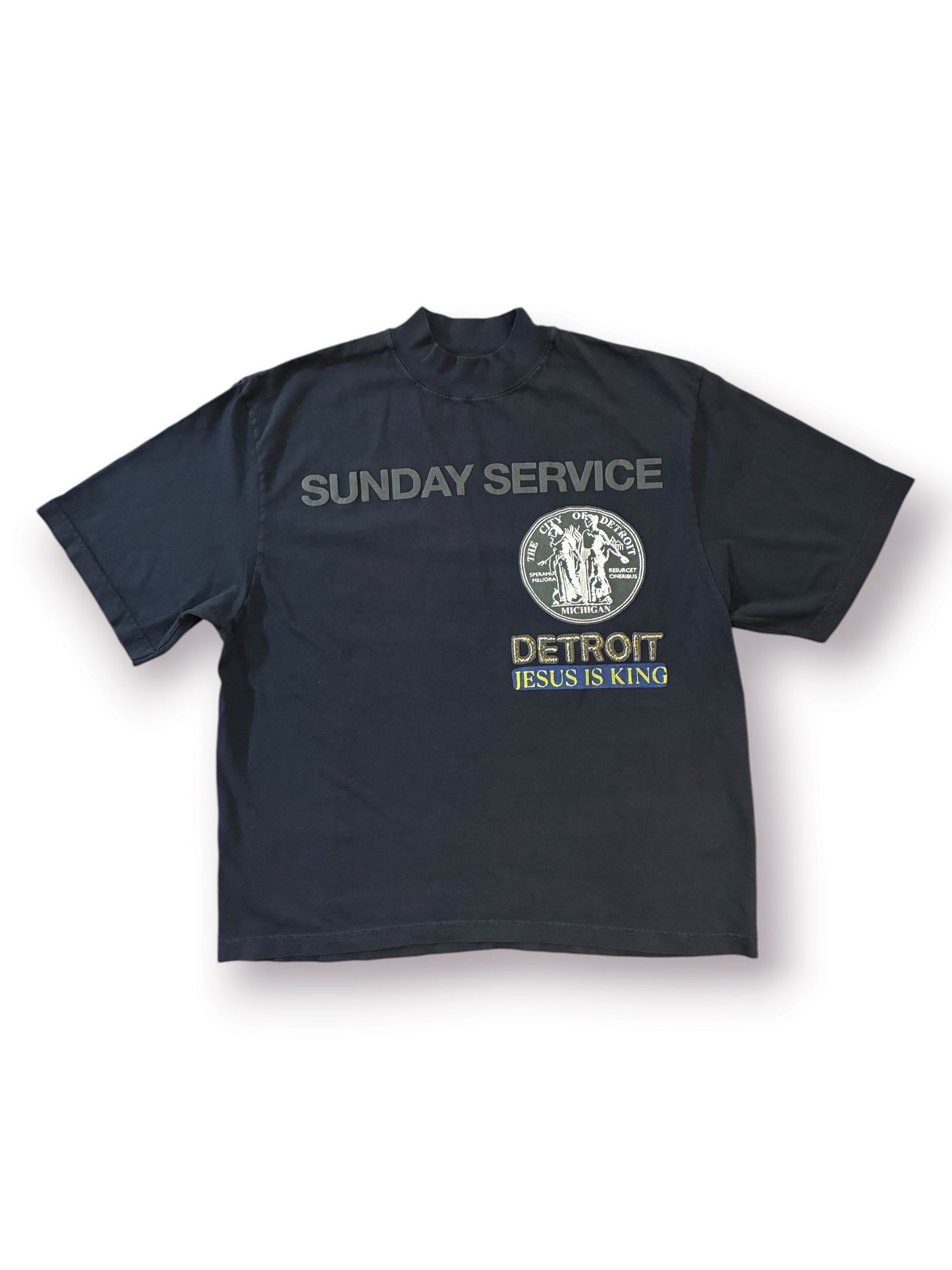 Yeezy Sunday Service Detroit Tee ‘Navy’ (Pre-Owned)