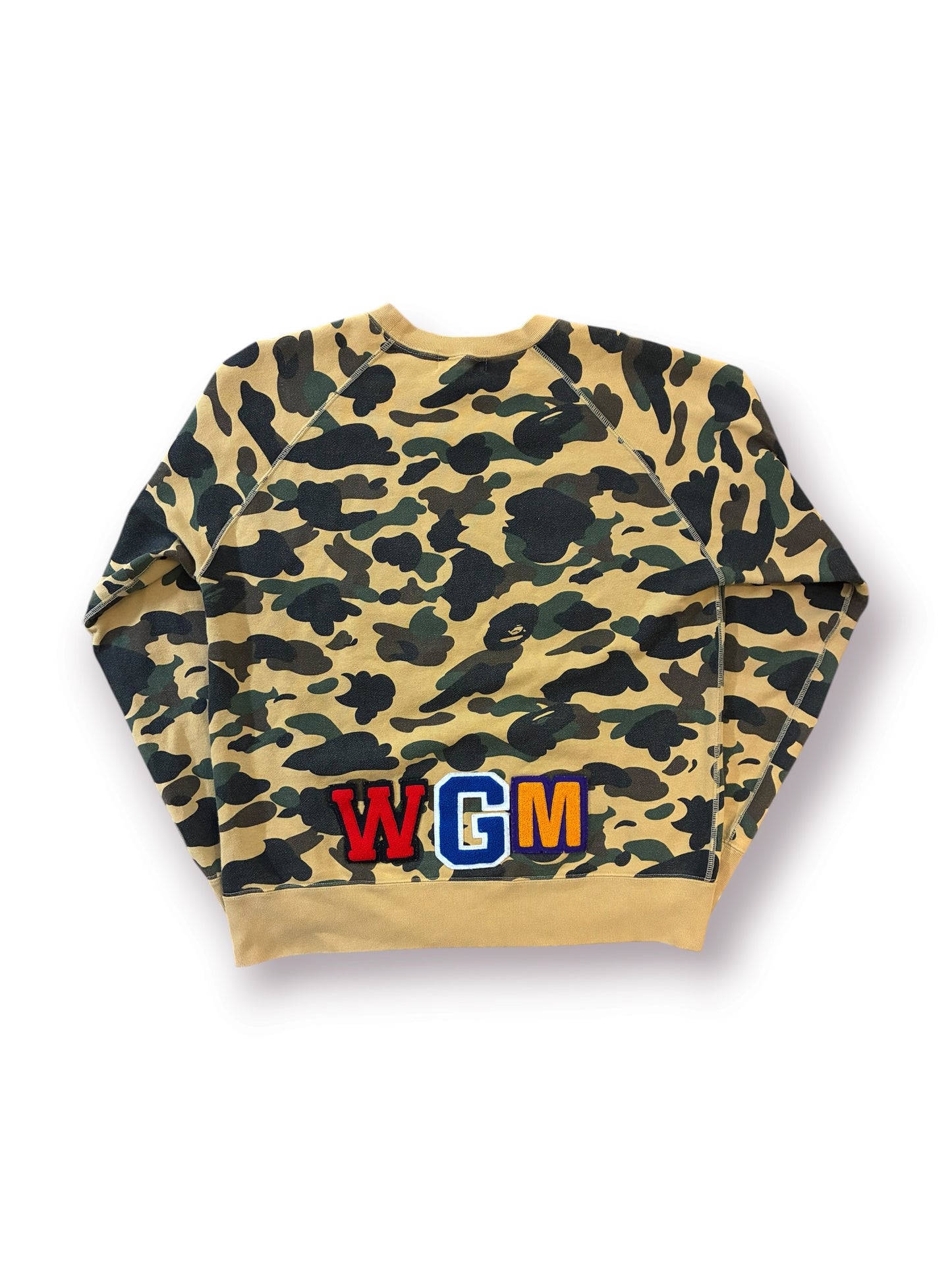 BAPE 1st Camo Metal Zip Shark Crewneck ‘Yellow’ (Pre-Owned)